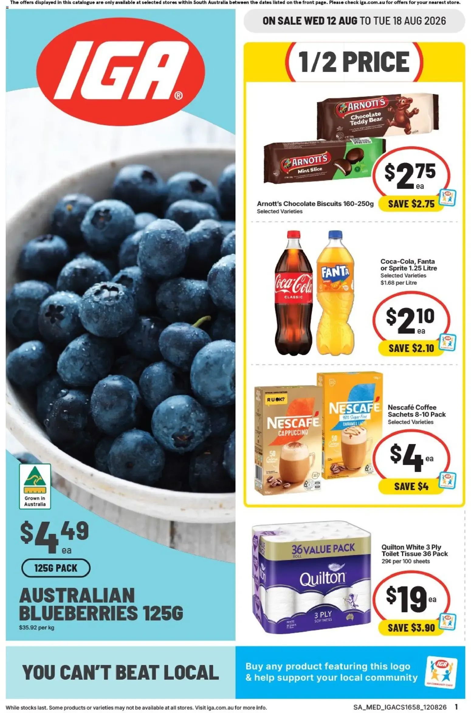 IGA catalogue valid from 12/08/2026 > Online Australia - Catalogue valid from 12 August to 18 August 2026 - page 1