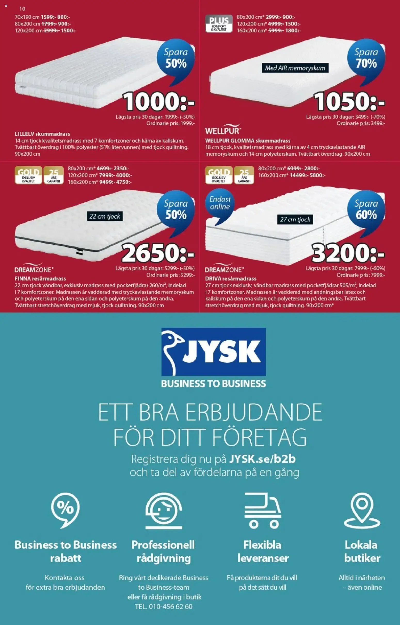 JYSK erbjudanden från 01/06/2026 - 28/06/2026 > Reklamblad nuvarande rabatter från 1 juni till 28 juni 2026 - Reklamblad sidor 10