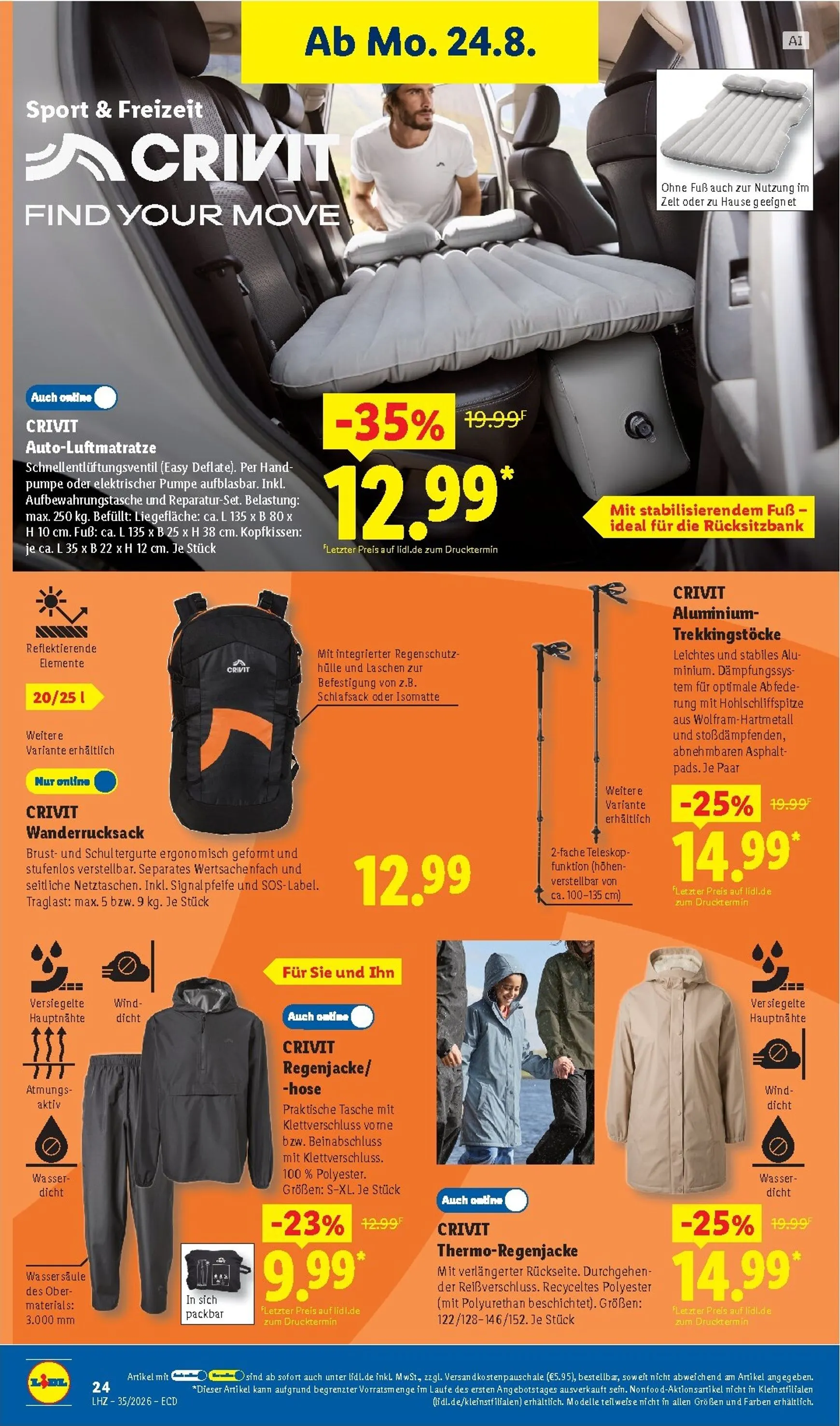 Lidl - Aktionsprospekt Prospekt nächste Woche – von Montag 24.08.2026 bis Samstag 29.08.2026 von 24. August bis 29. August 2026 - Prospekt seite 20