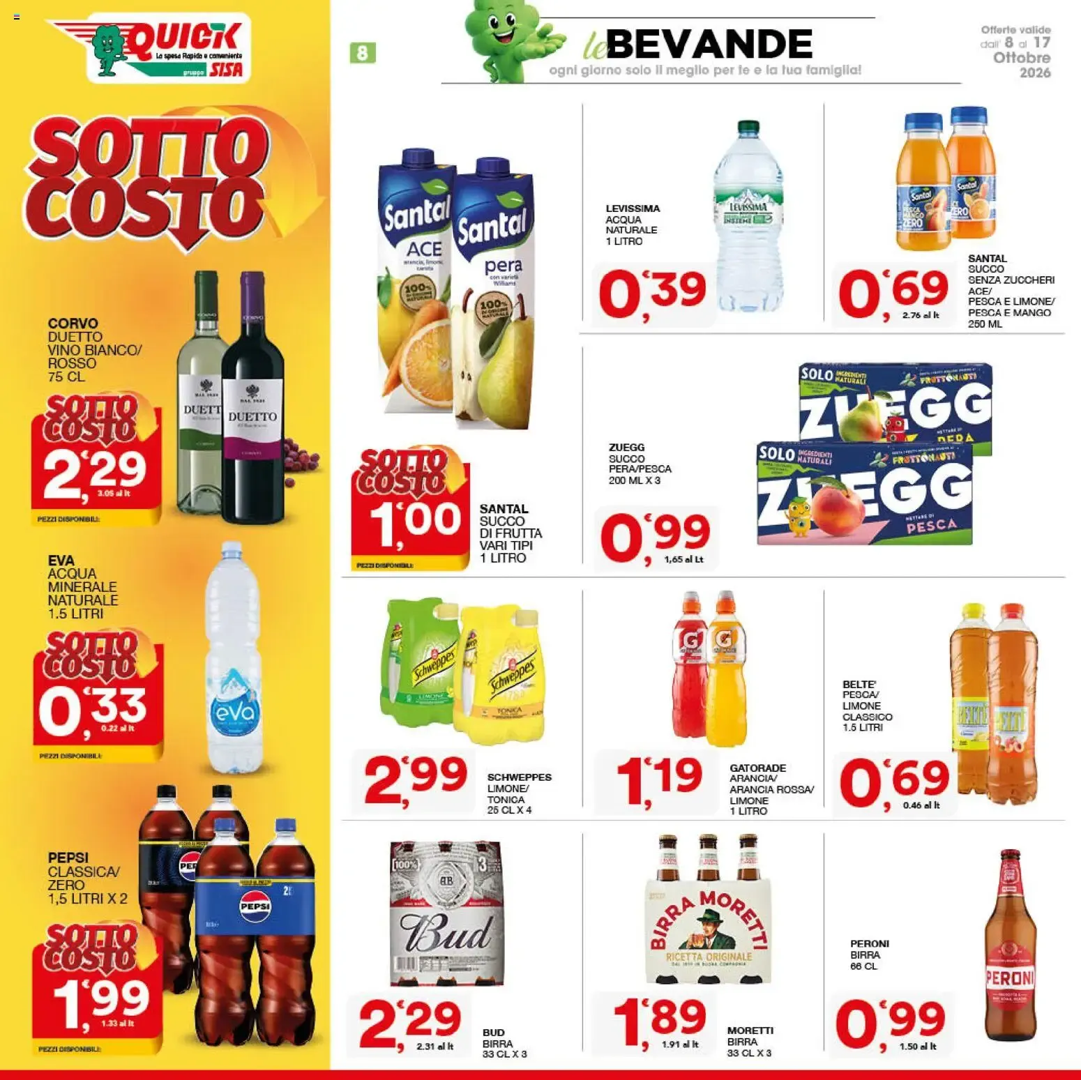 Nuovo SISA volantino Quick dal 08/10/2026 > offerte anteprima 🛍️ da 8 ottobre a 17 ottobre di 2026 - Pagina del volantino 8