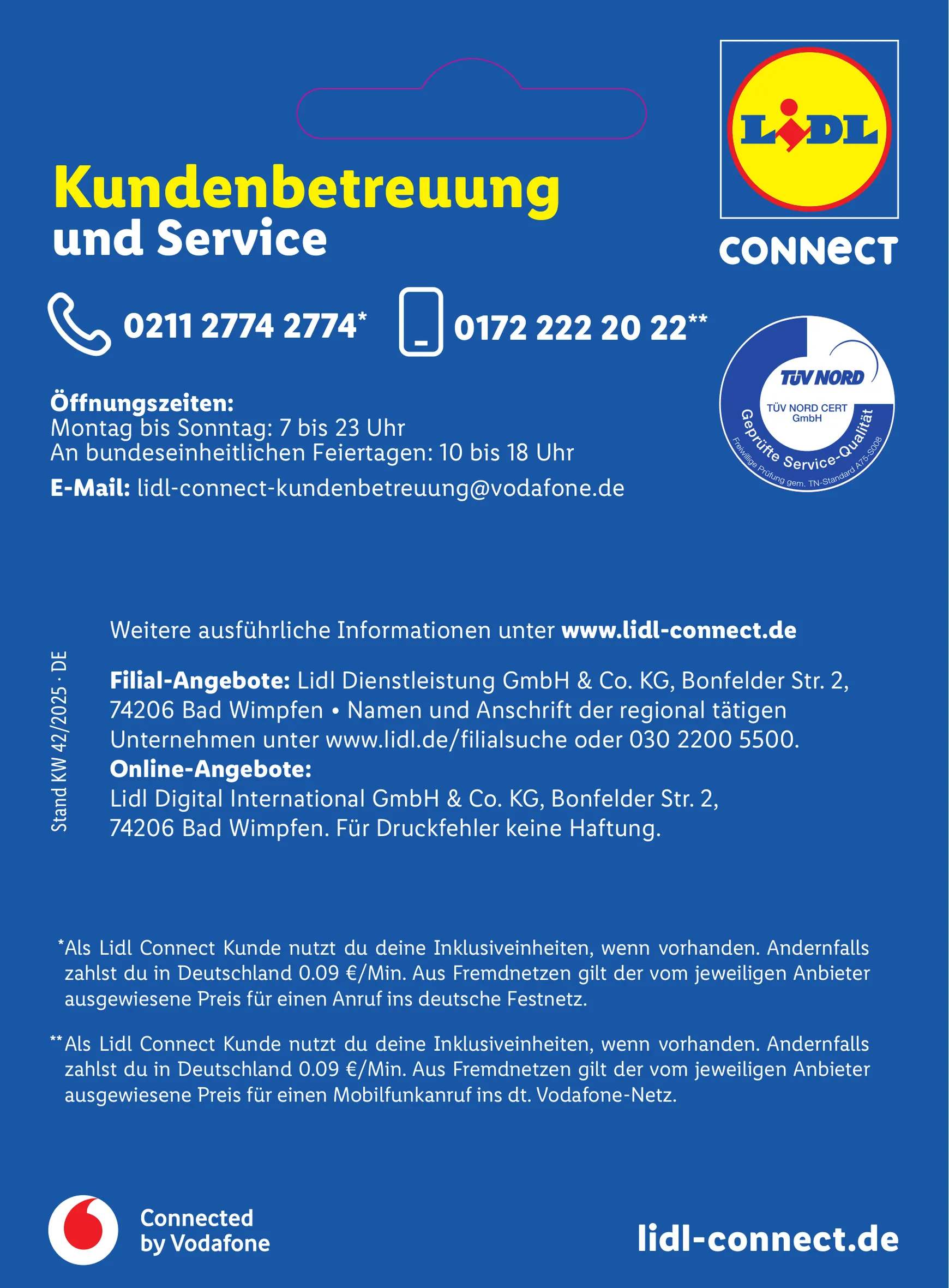 Lidl - Tarif Übersicht Prospekt – von Donnerstag 16.07.2026 bis Montag 31.08.2026 von 1. Oktober bis 31. August 2026 - Prospekt seite 24
