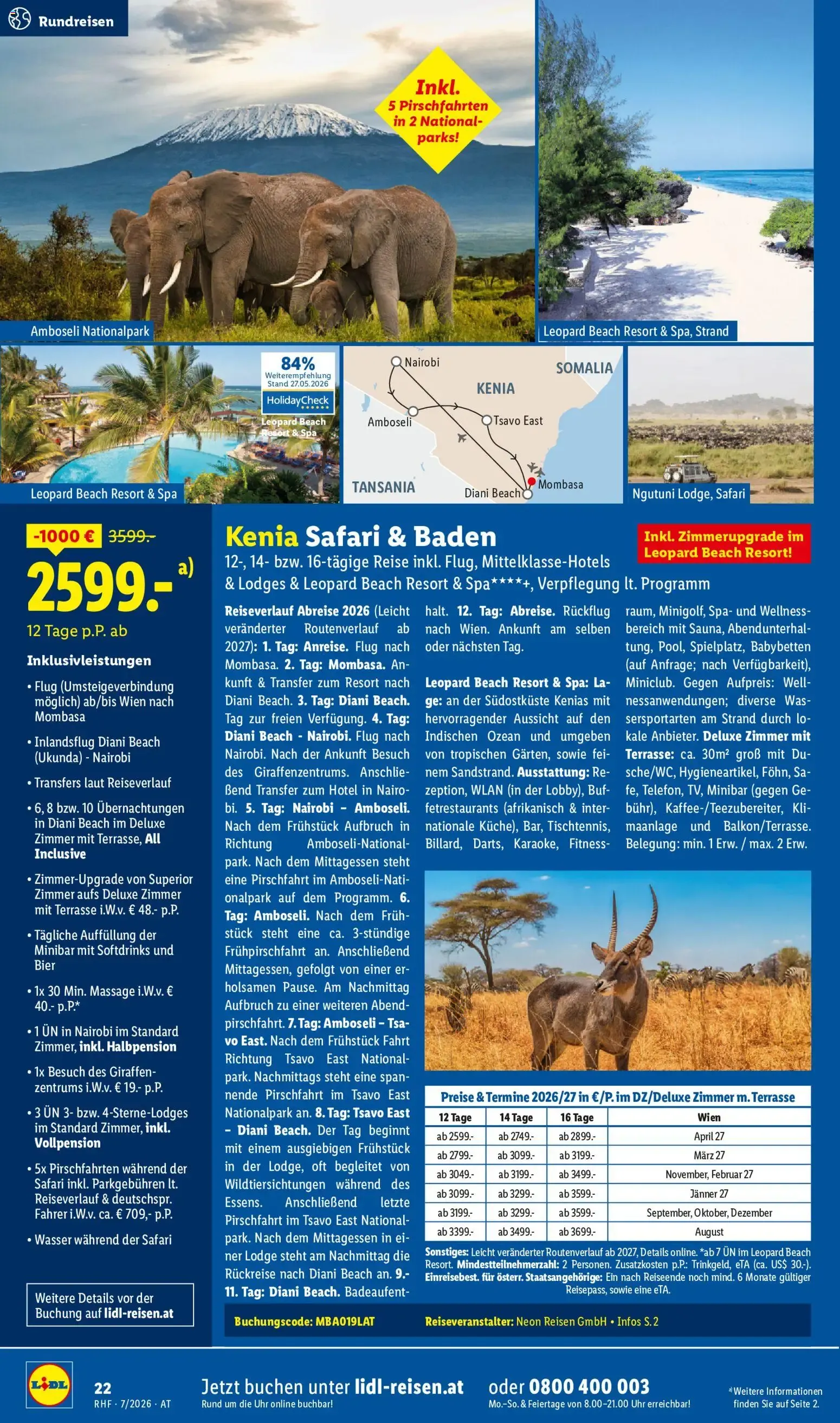 Lidl Traumurlaub - Buchbar von 1.7. bis 31.7. von 1. Juli bis 31. Juli 2026 - Flugblätt seite  20