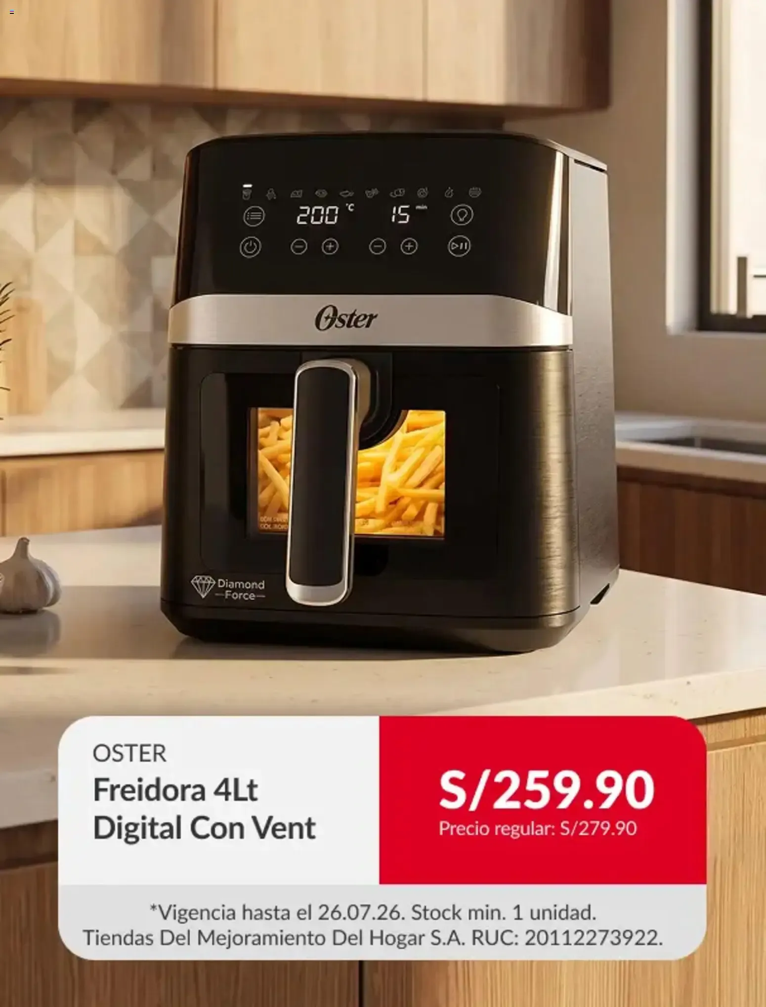 Catalogo de Oster Freidora 4Lt Digital Con Vent 20 de julio al 26 de julio 2026 - Pag 1
