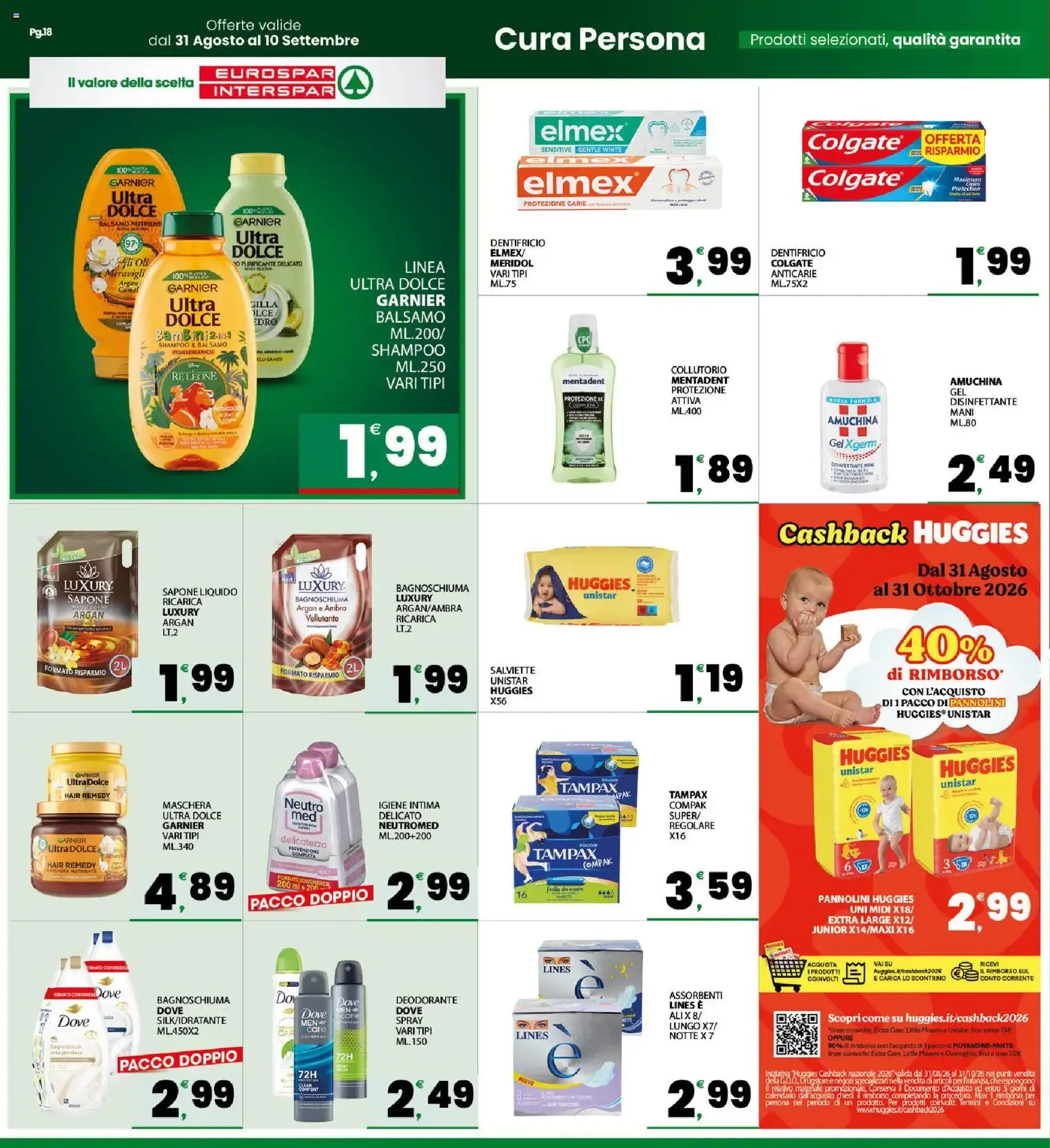 Eurospar Interspar - La Spesa Conveniente da 31 agosto a 10 settembre di 2026 - Pagina del volantino 18