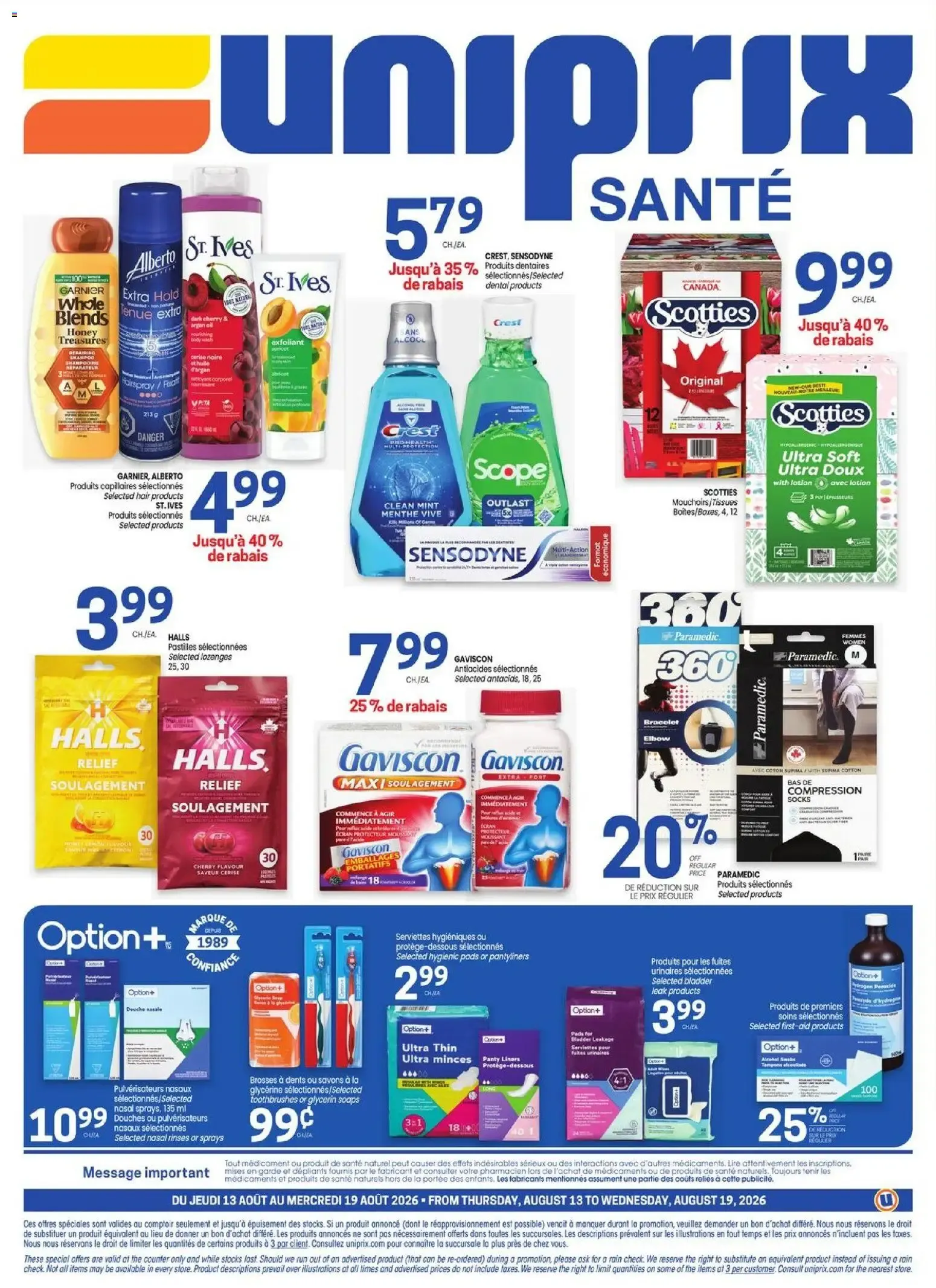 Uniprix - Uniprix Sante from Aug 13, 2026 > weekly specials & deals from August 13 to August 19 2026 - flyer page 4
