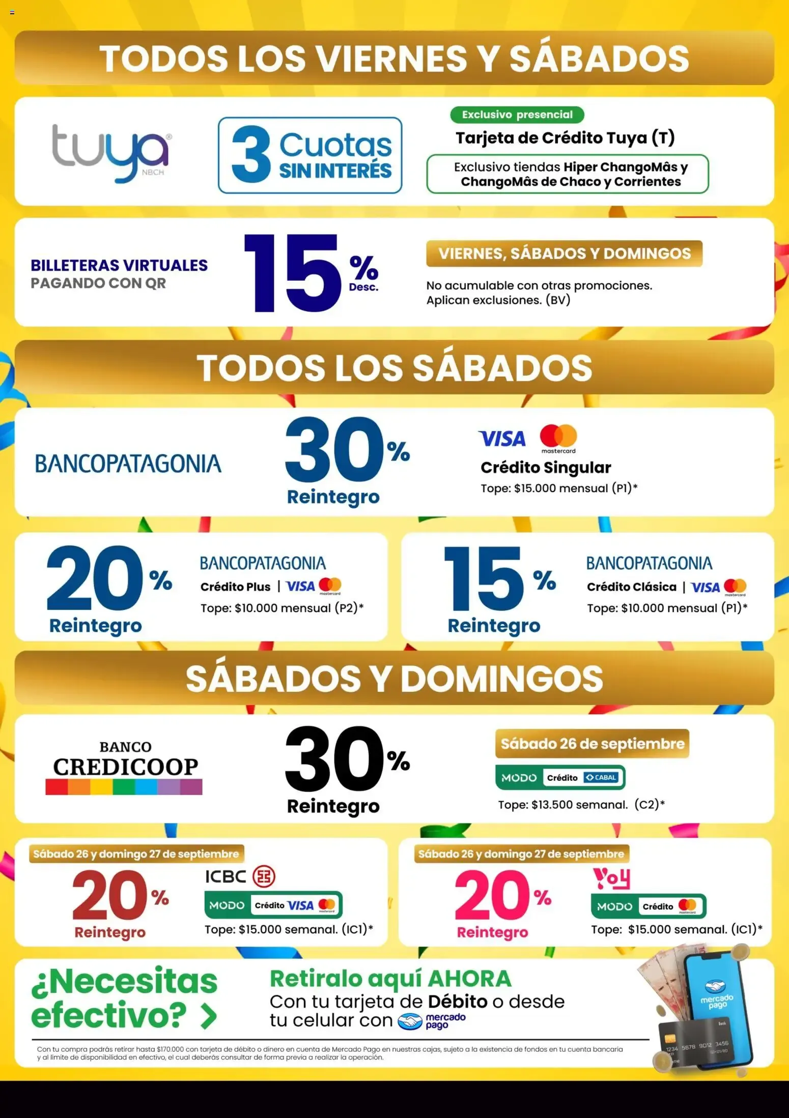 Ofertas de Changomas - Medios de pago || del 01/09/2026 - 30/09/2026 || Catálogo 1 de septiembre al 30 de septiembre 2026 - Página 4 del catálogo