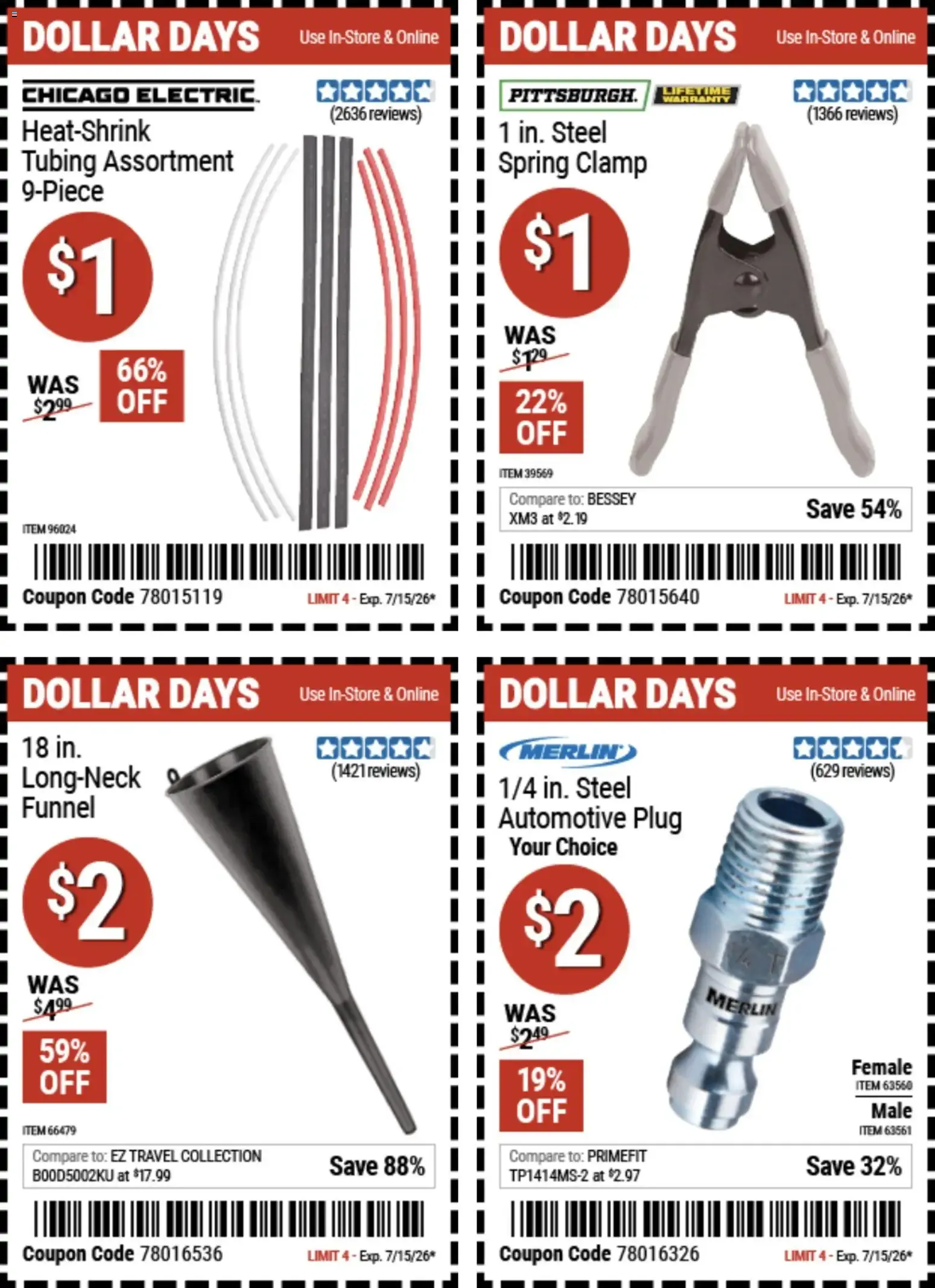 Harbor Freight Dollar Days (07/02 - 07/15 2026) - Flyer