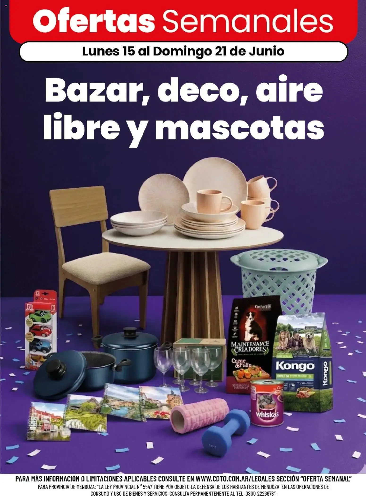 Ofertas de Ofertas Semanales: Bazar, deco, aire libre y mascotas 15 de junio al 21 de junio 2026 - Página 1 del catálogo
