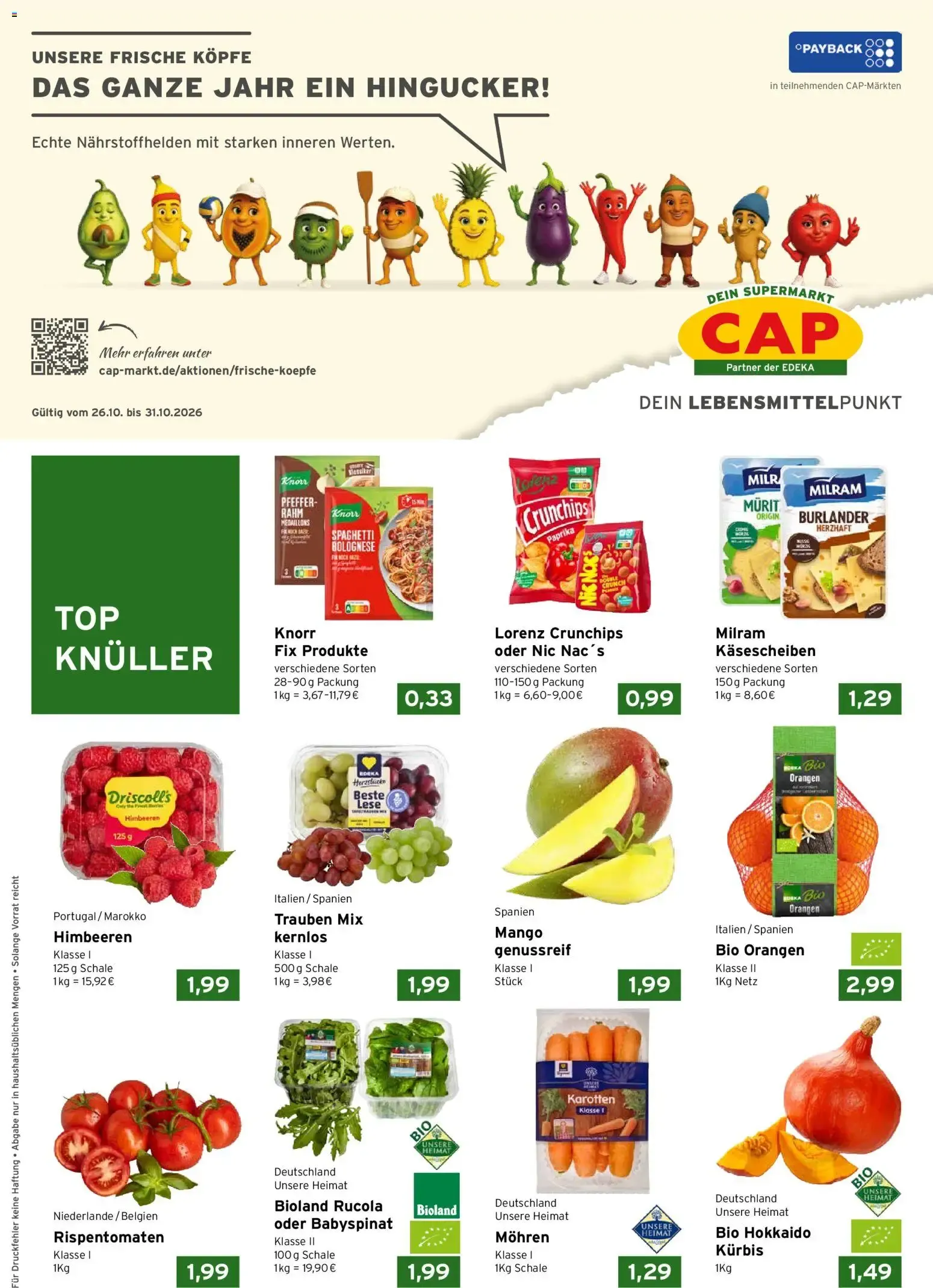 CAP Markt Prospekt (ab 26.10.2026) zum Blättern