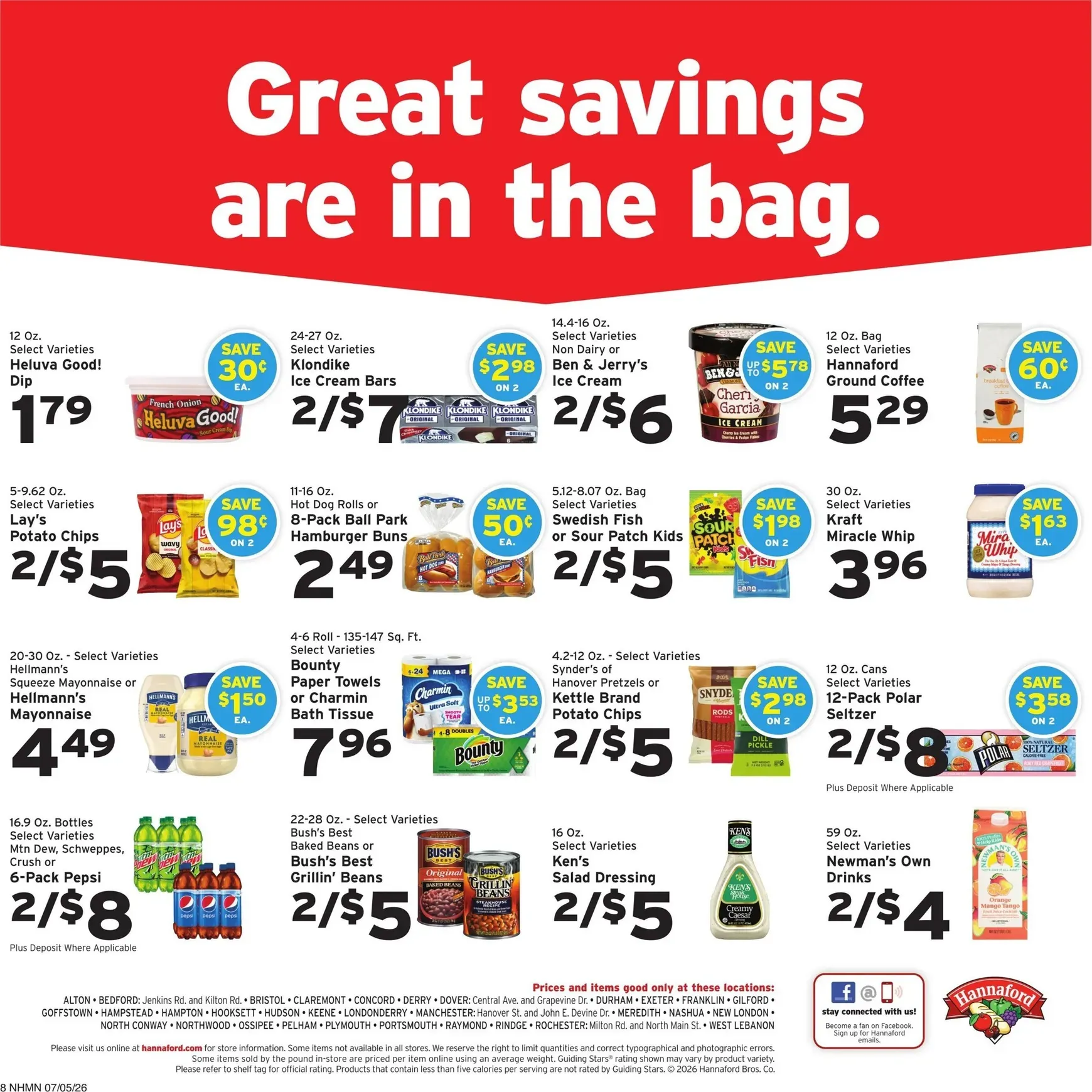 Weekly ad Current Hannaford leaflet valid from Sunday 07/05/2026 to Saturday 07/11/2026 from July 5 to July 11 2026 - Page 8