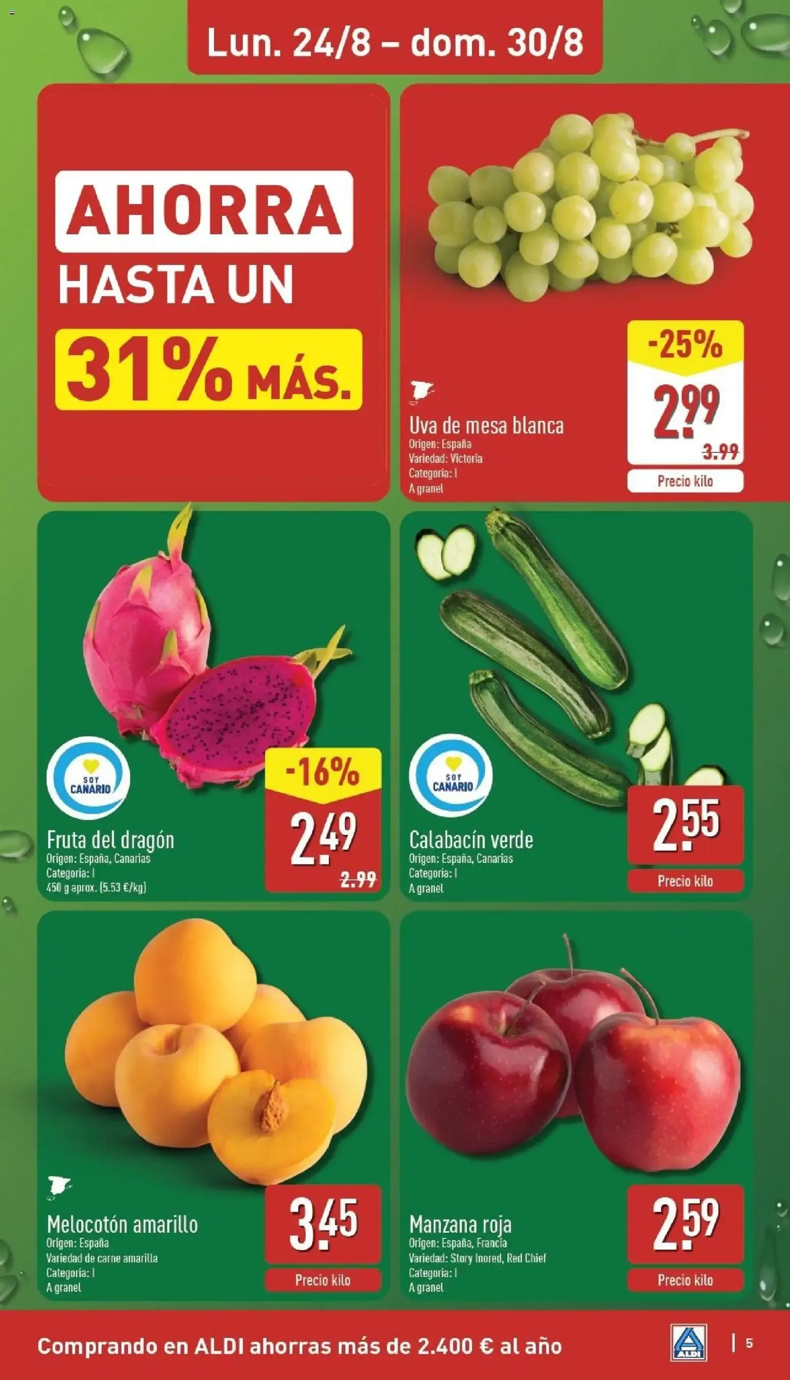 Catálogo de Aldi folleto Canarias del 24/08/2026 | Catálogo 24 de agosto al 30 de agosto 2026 - Página 5