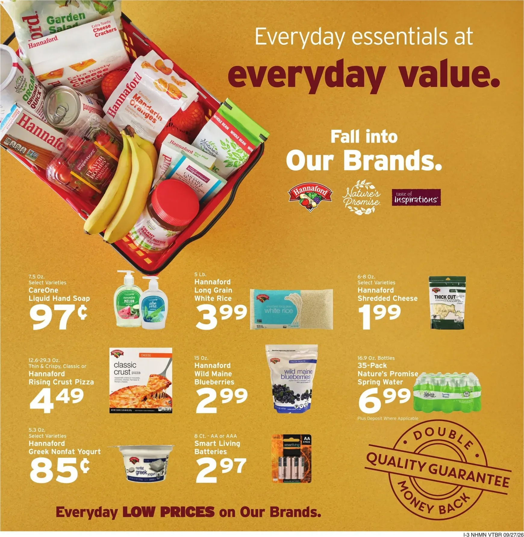 Weekly promotion Fall into savings with Our Brands. spanning from September 27 to October 3 2026 - Page 11 for Catalogue 365