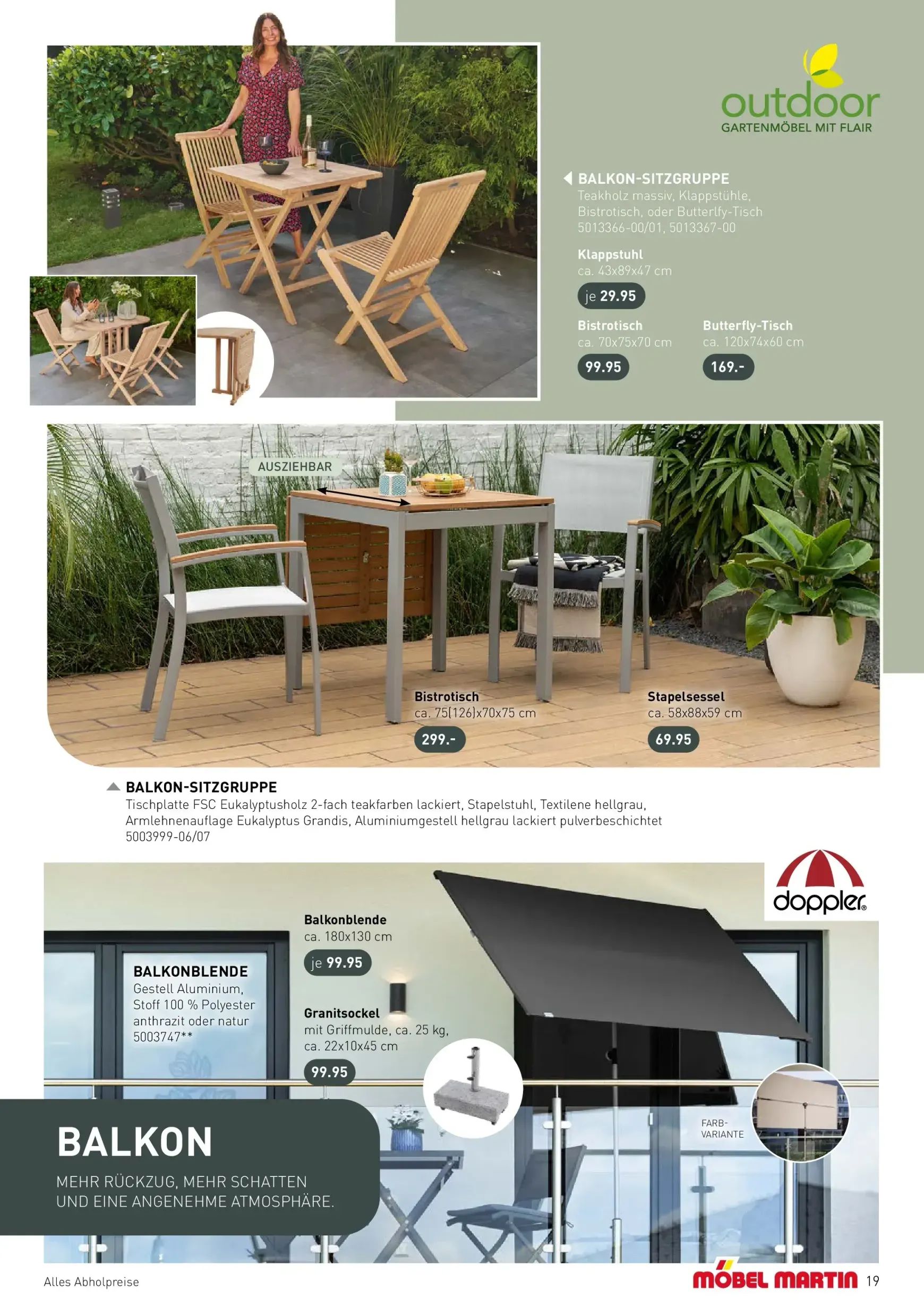 Möbel Martin - Moderne Outdoor-Möbel Prospekt – von Sonntag 01.03.2026 bis Montag 31.08.2026 von 2. März bis 31. August 2026 - Prospekt seite 19