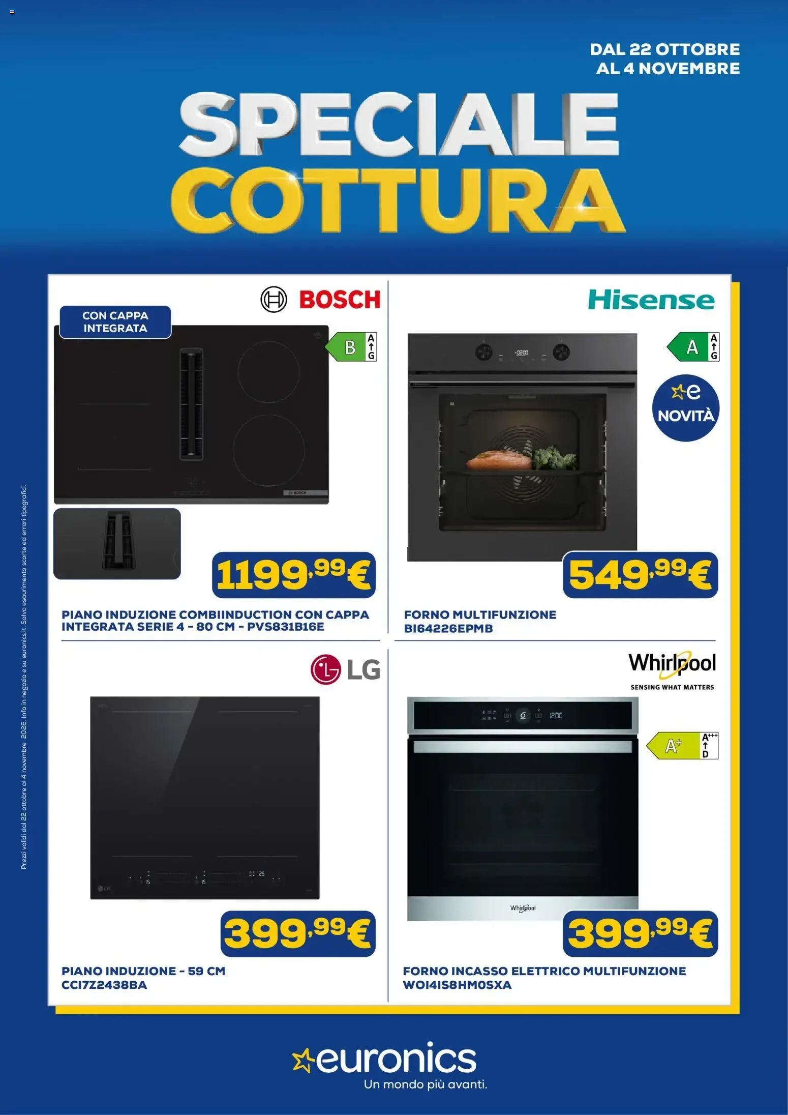 Euronics Speciale Cottura da 22 ottobre a 4 novembre di 2026 - Pagina del volantino 1