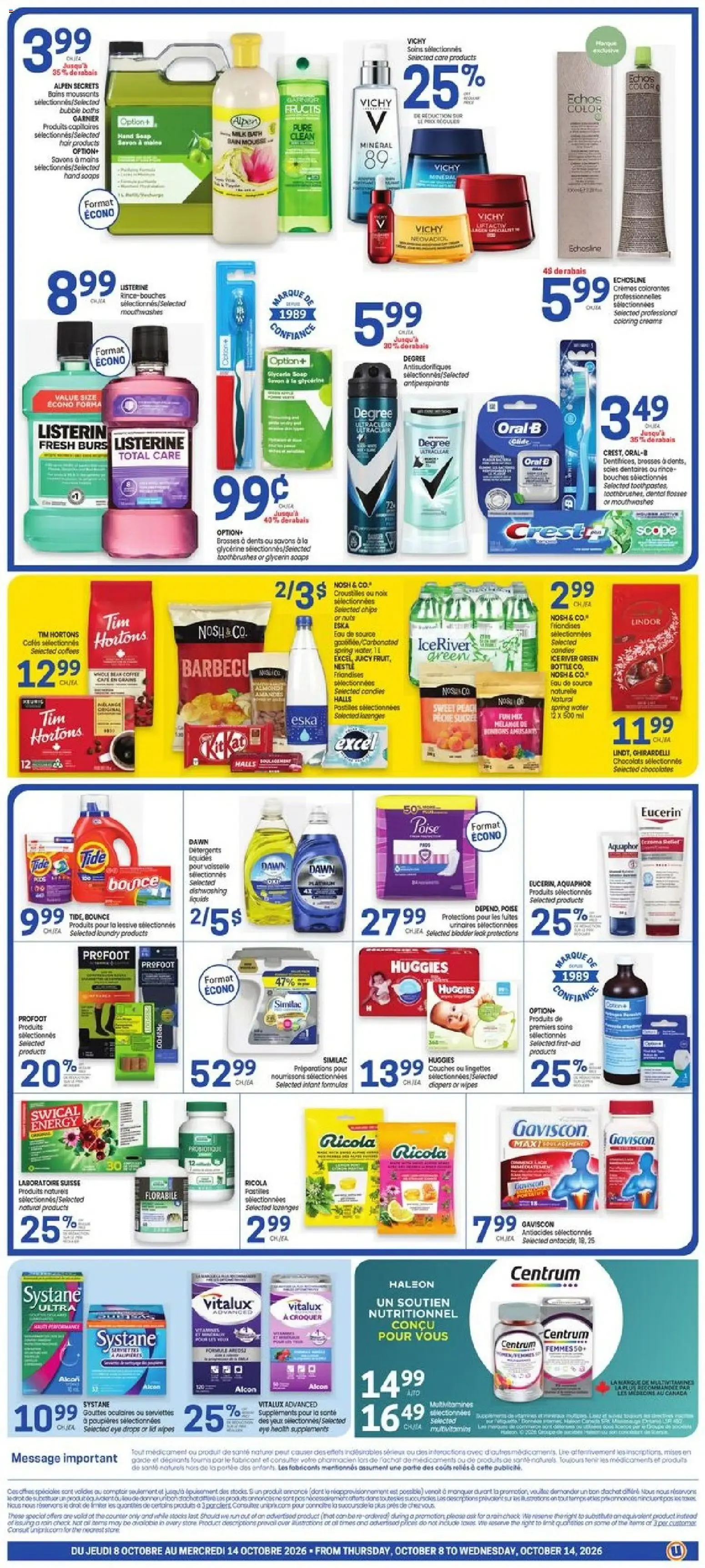 Uniprix weekly flyer / circulaire from Oct 8, 2026 > weekly specials & deals from October 8 to October 14 2026 - flyer page 2