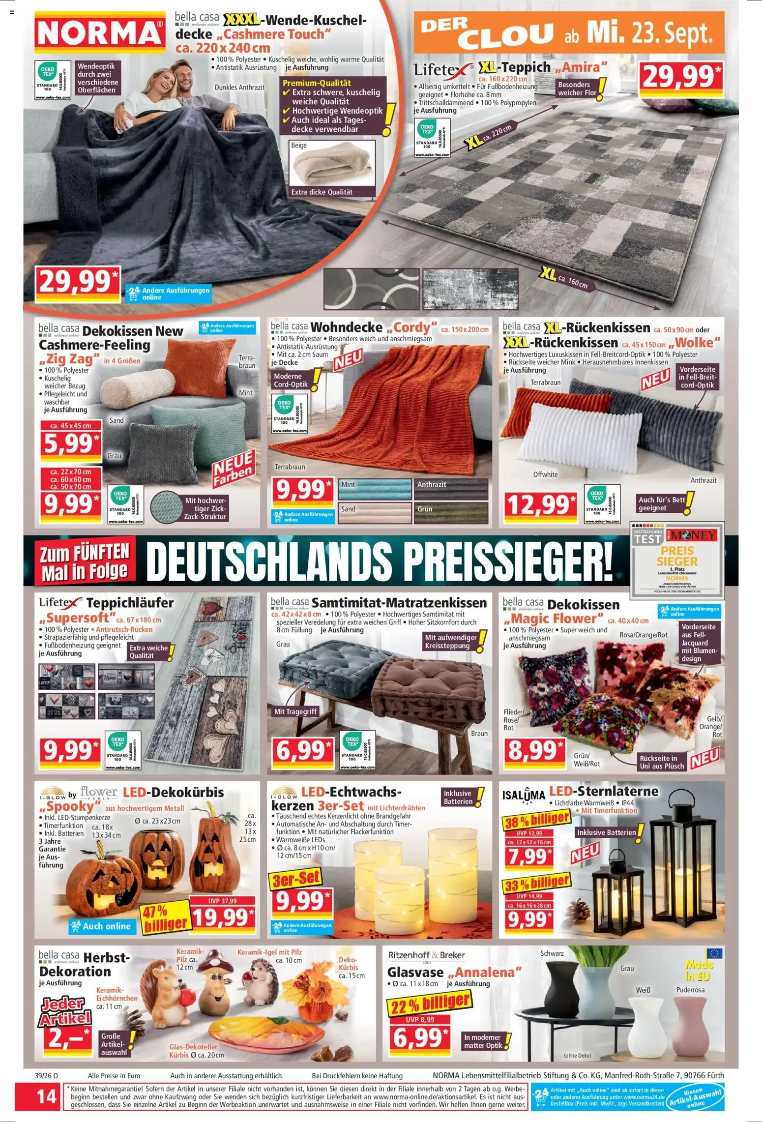 NORMA: Mehr fürs Geld ab 21. September von 21. September bis 27. September 2026 - Prospekt seite 14