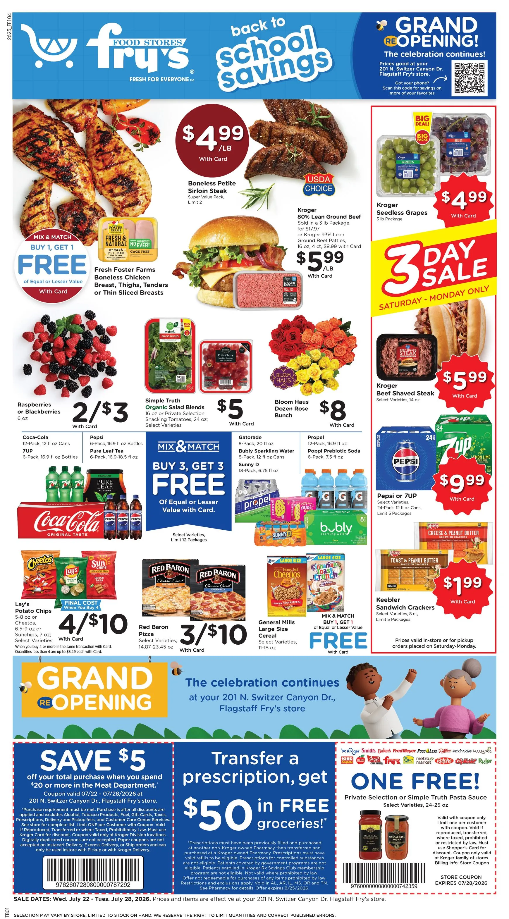 Fry's Food Stores Back to School Savings & Grand Reopening
