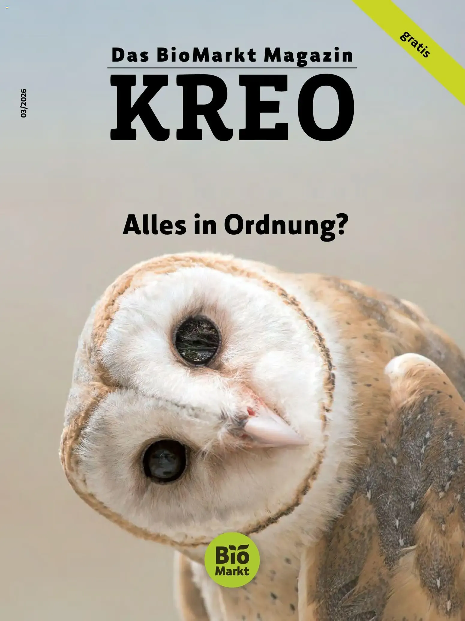 Das BioMarkt Magazin KREO von 17. Juli bis 30. September 2026 - Prospekt seite 1