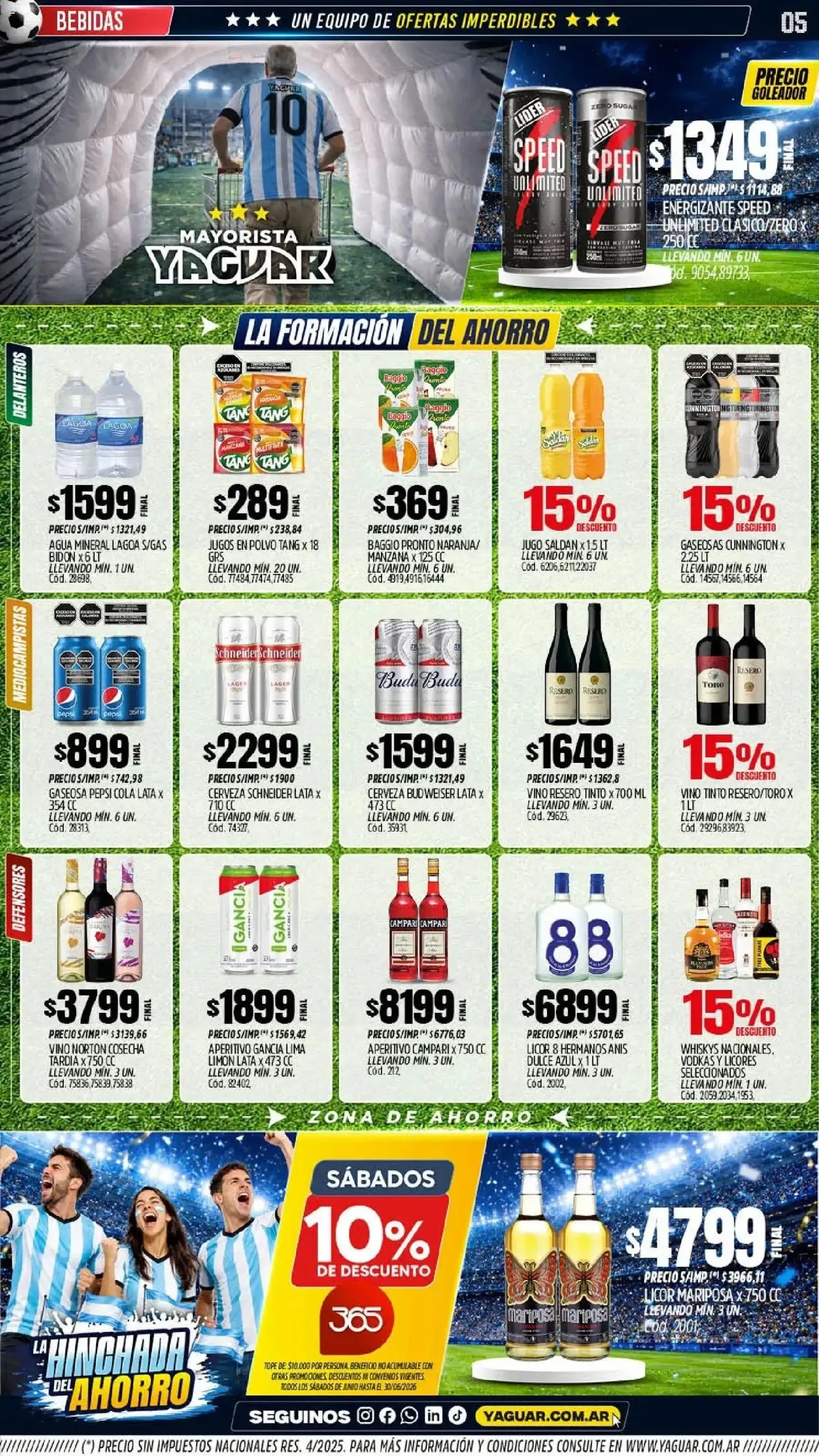 Ofertas de Mayorista Yaguar: La Hinchada del Ahorro 15 de junio al 21 de junio 2026 - Página 4 del catálogo