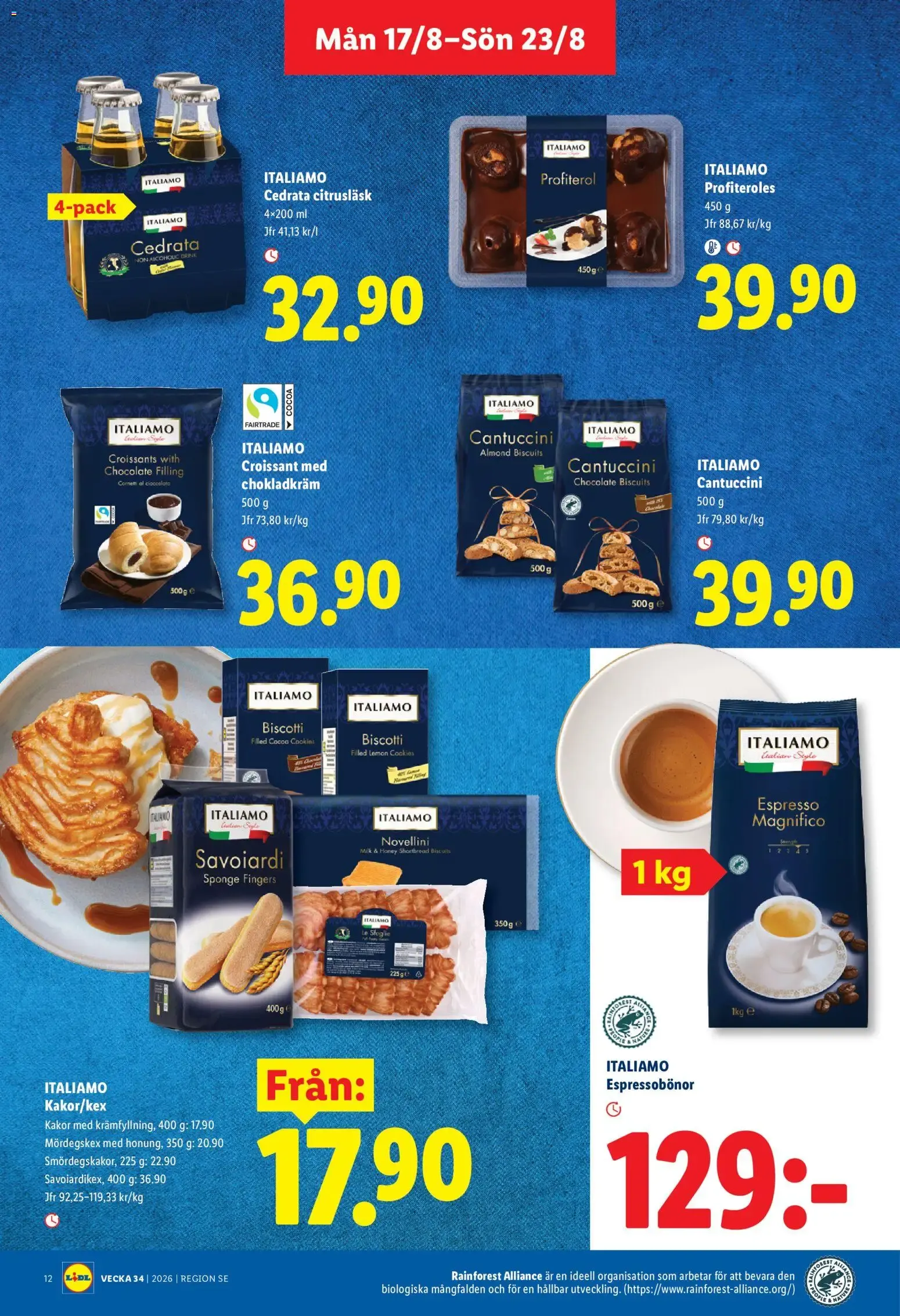 Lidl: Kvalitetssäkrade frukter och grönsaker. Det lönar sig. från 17 augusti till 23 augusti 2026 - Reklamblad sidor 14