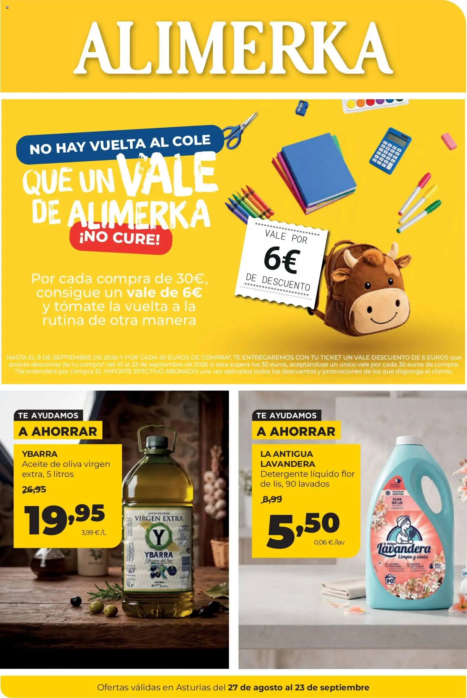 Catálogo de Alimerka folleto Asturias del 27/08/2026 | Catálogo 27 de agosto al 23 de septiembre 2026 - Página 1