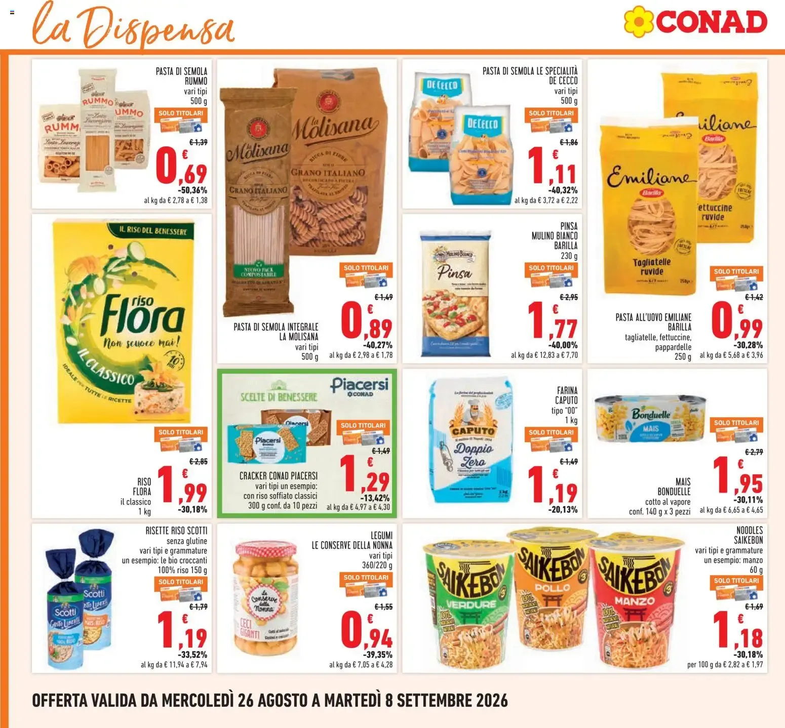 Conad Taglio Netto da 26 agosto a 8 settembre di 2026 - Pagina del volantino 14
