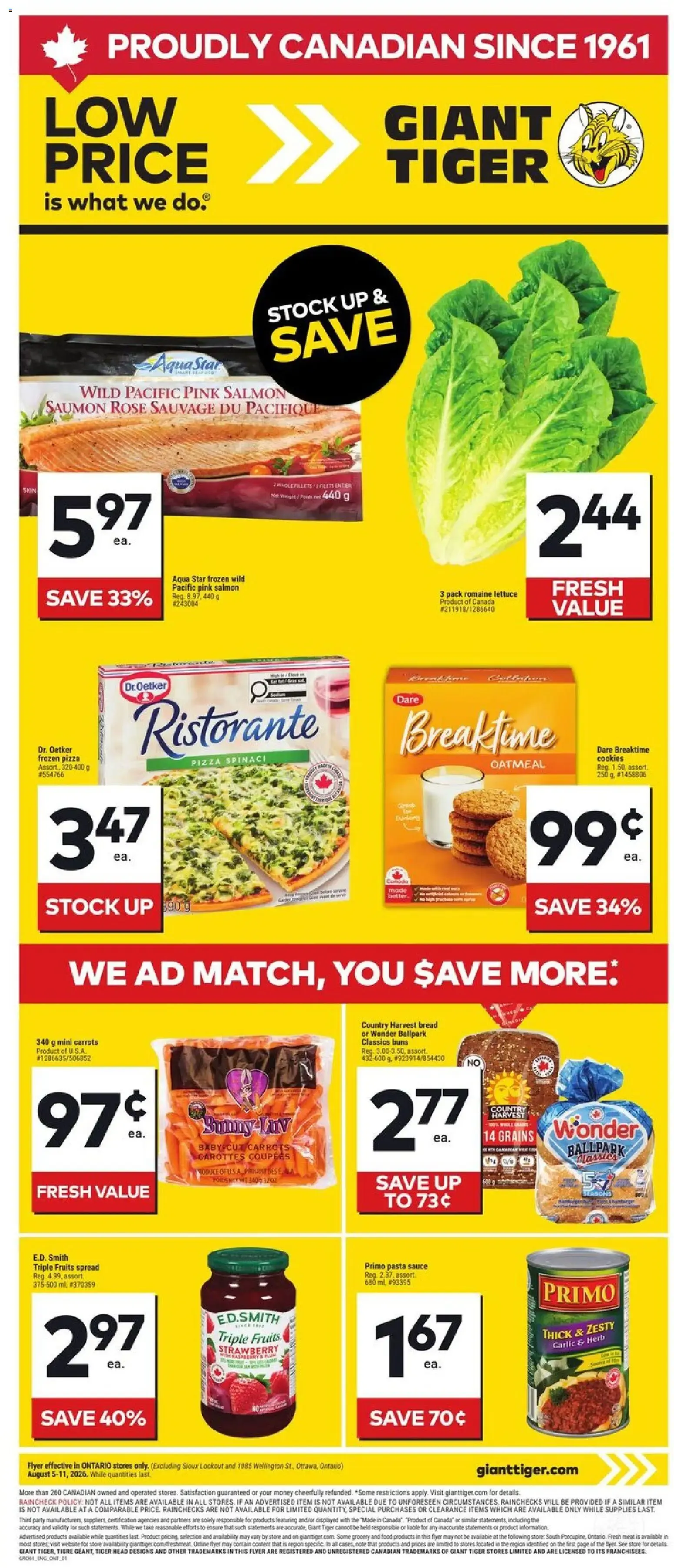Giant Tiger Flyer | from Aug 5, 2026 | Weekly deals