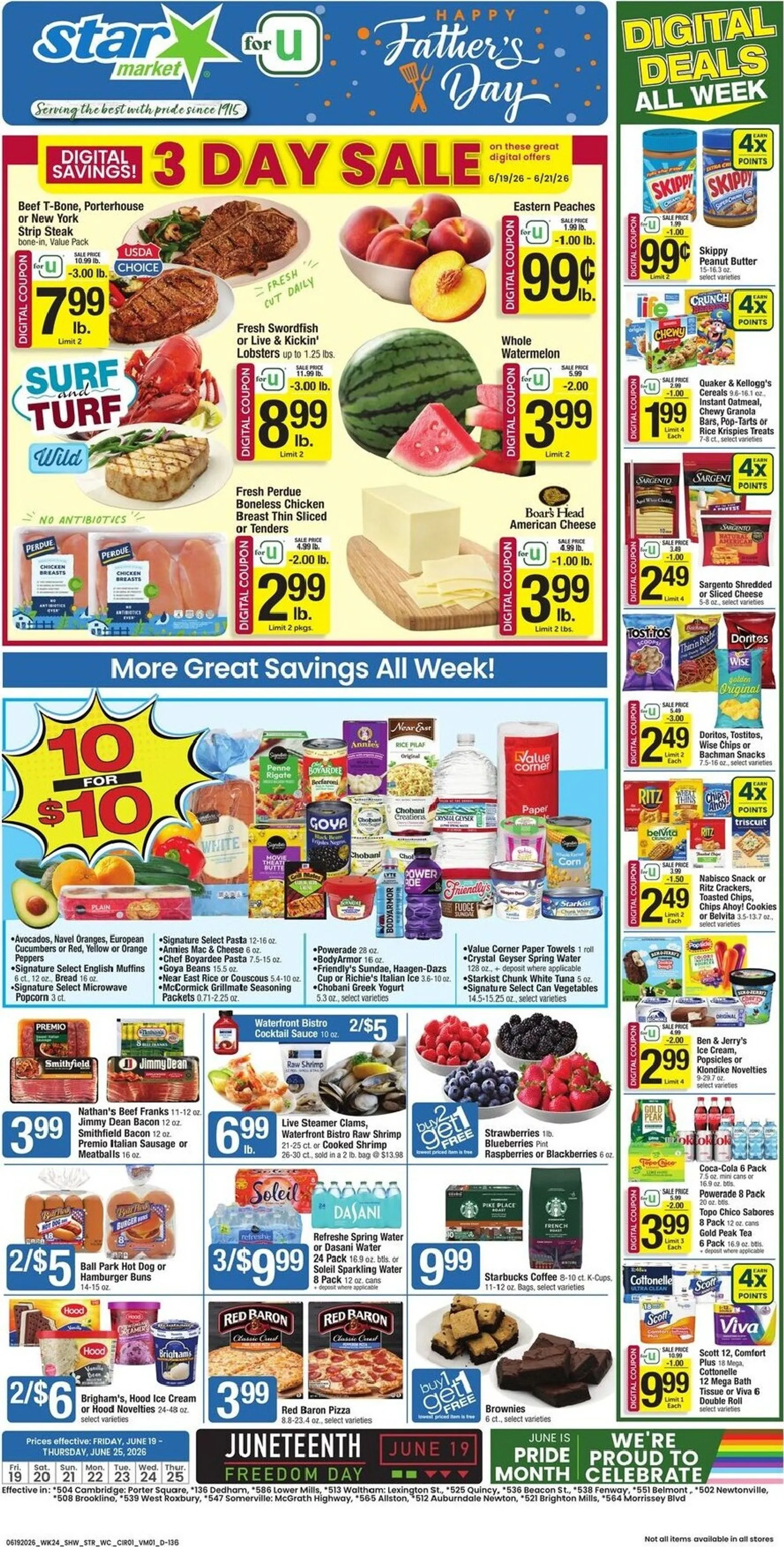 Weekly ad Current Star Market leaflet valid from Friday 06/19/2026 to Thursday 06/25/2026 from June 19 to June 25 2026 - Page 1