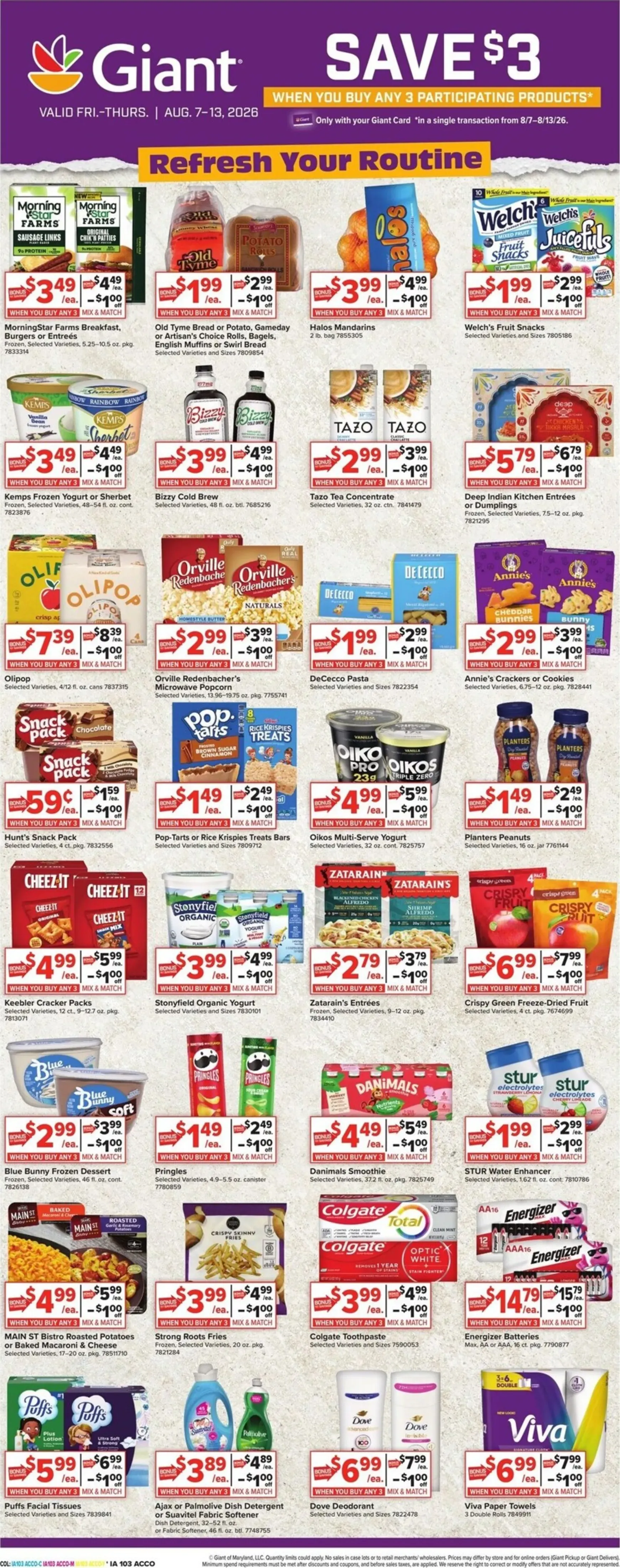 Weekly promotion Current Giant leaflet valid from Friday 08/07/2026 to Thursday 08/13/2026 spanning from August 7 to August 13 2026 - Page 10 for Catalogue 365