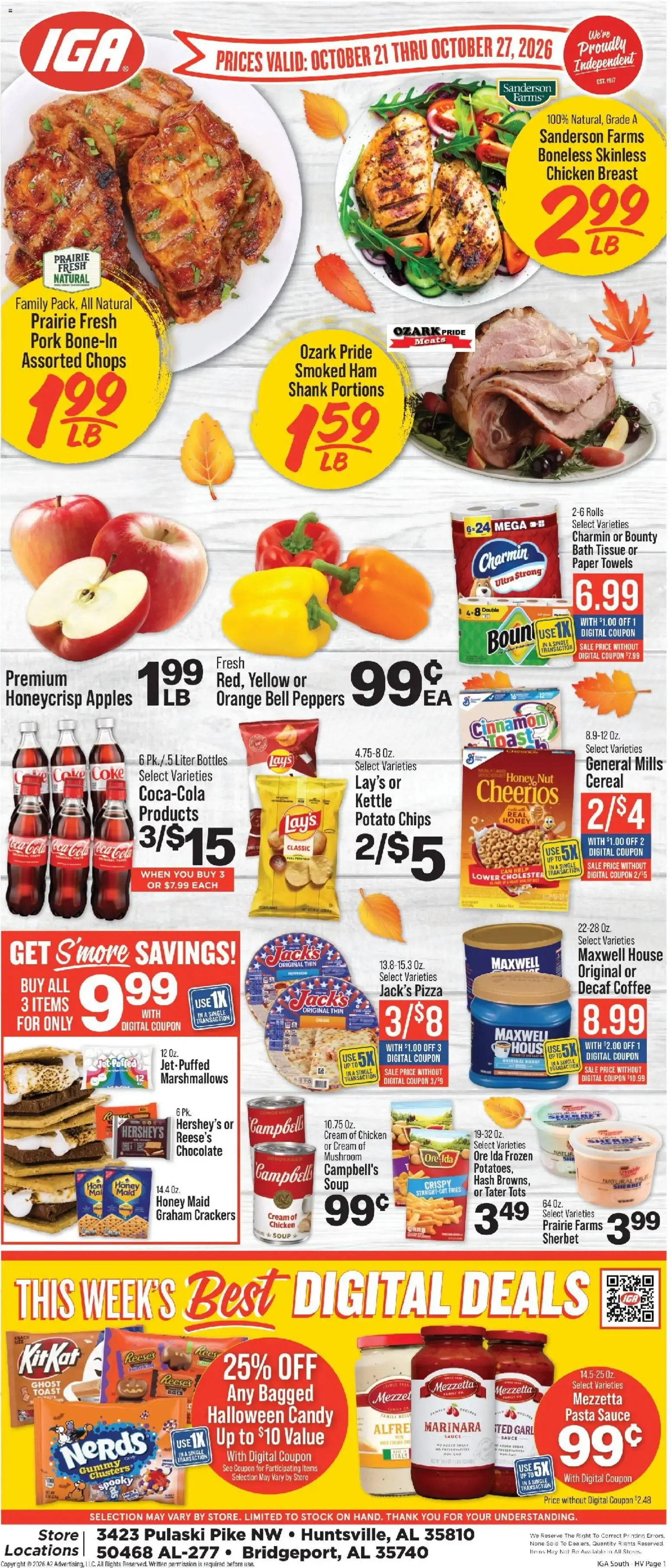 Weekly promotion IGA Weekly Ad (10/21 - 10/28 2026) - Flyer spanning from October 21 to October 27 2026 - Page 1 for Catalogue 365