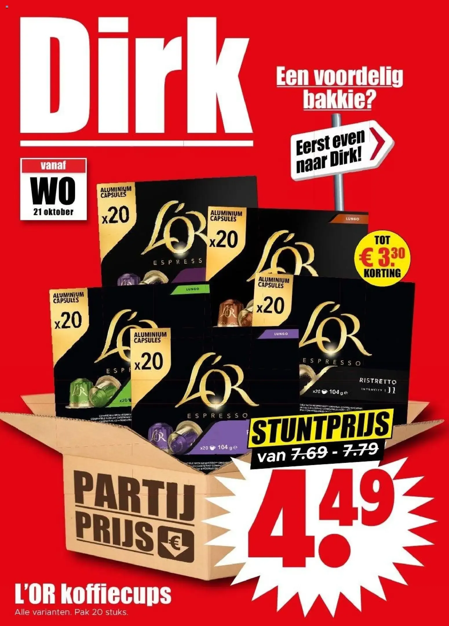 Dirk - Oferta L'OR koffiecups van 21 oktober tot 27 oktober 2026 - Folder pagina 1