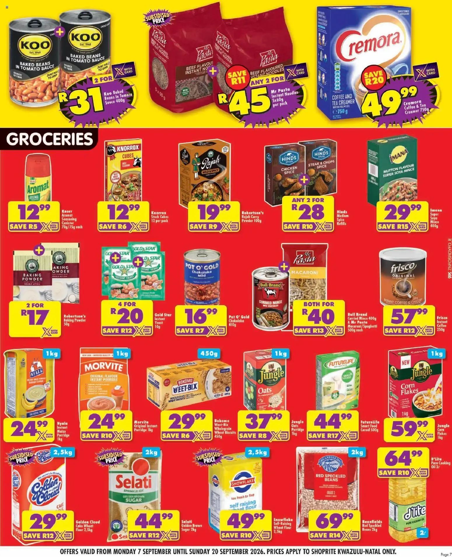 Shoprite: New Look, Same Trusted Quality & Price from 7 September to 20 September 2026 - Catalogue Page 7