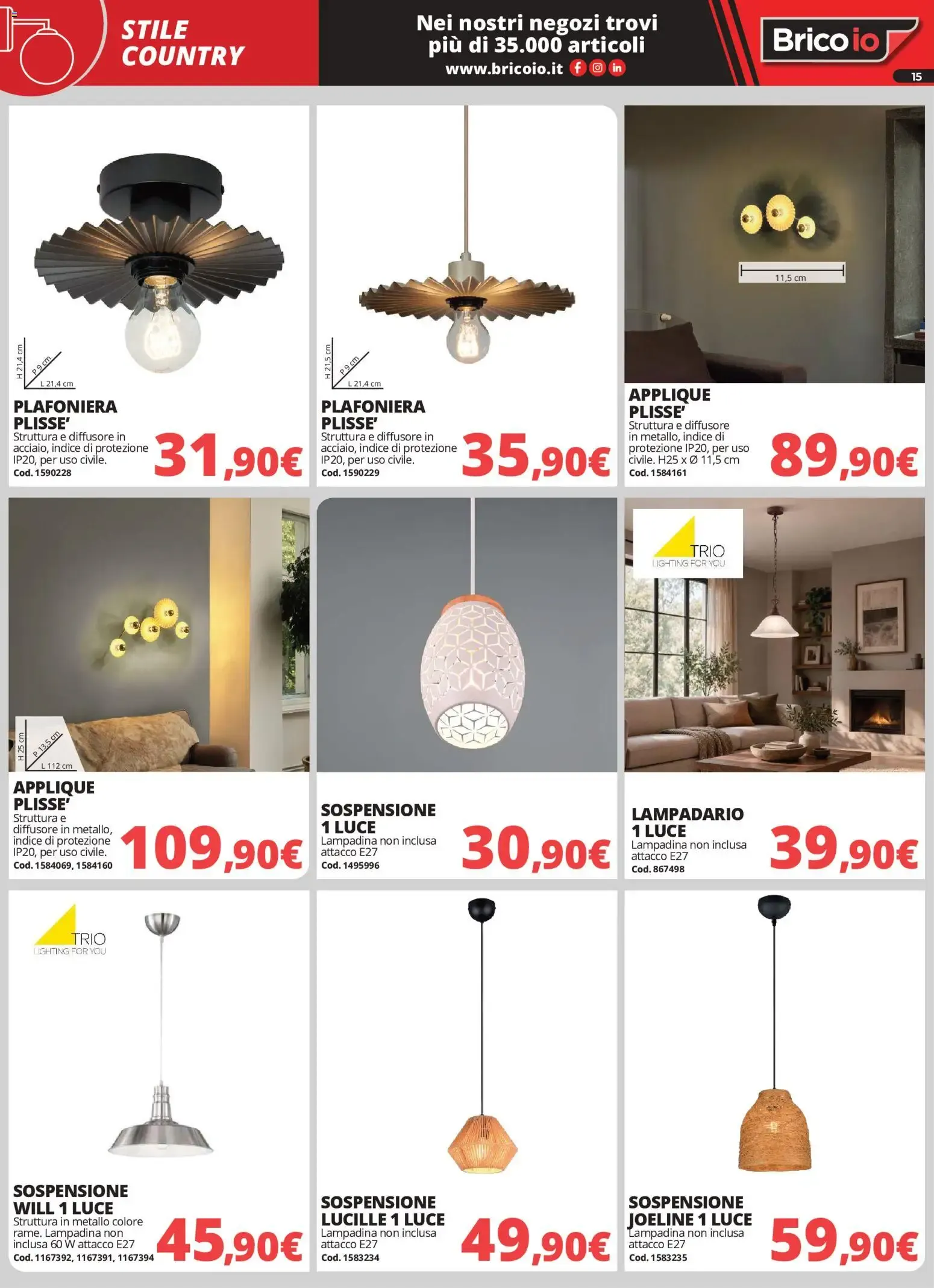 Nuovo Brico io volantino Illuminazione dal 01/10/2026 > offerte anteprima 🛍️ da 1 ottobre a 31 gennaio di 2027 - Pagina del volantino 15