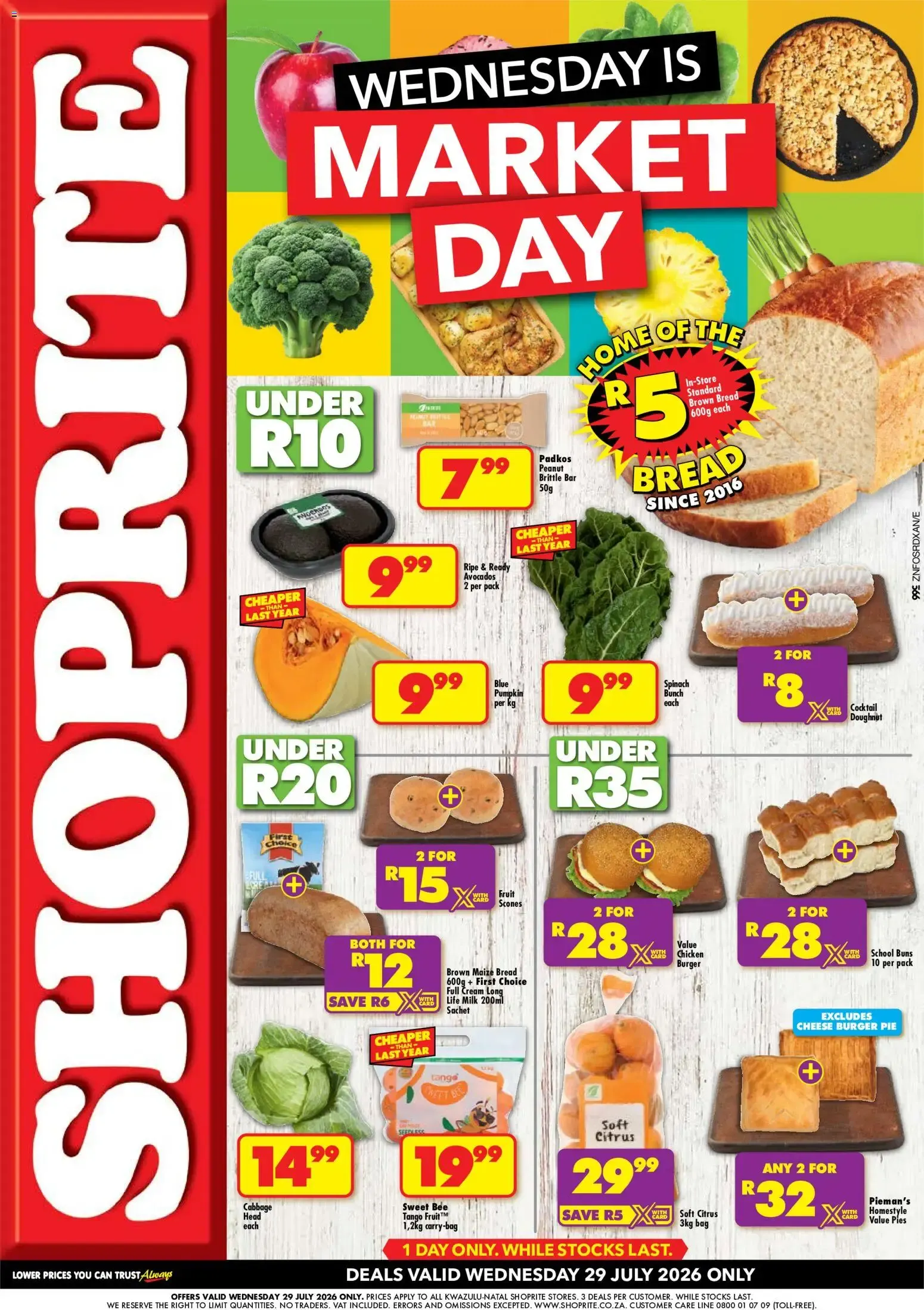 Shoprite - Market Day Deals (29/07/2026 - 29/07/2026) → Online Catalogue from 29 July to 29 July 2026 - Catalogue Page 1