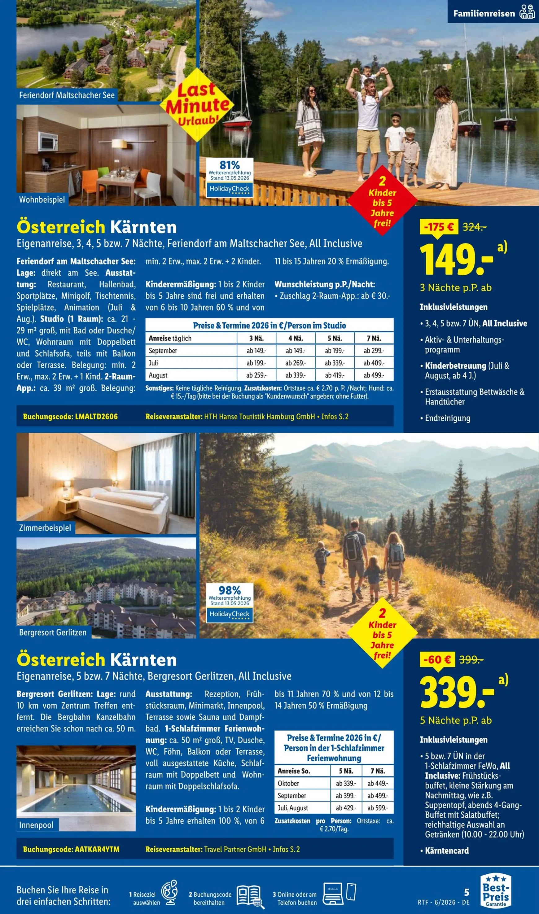 Lidl - Reise Highlights Prospekt – von Donnerstag 11.06.2026 bis Mittwoch 15.07.2026 von 13. Juni bis 15. Juli 2026 - Prospekt seite 5