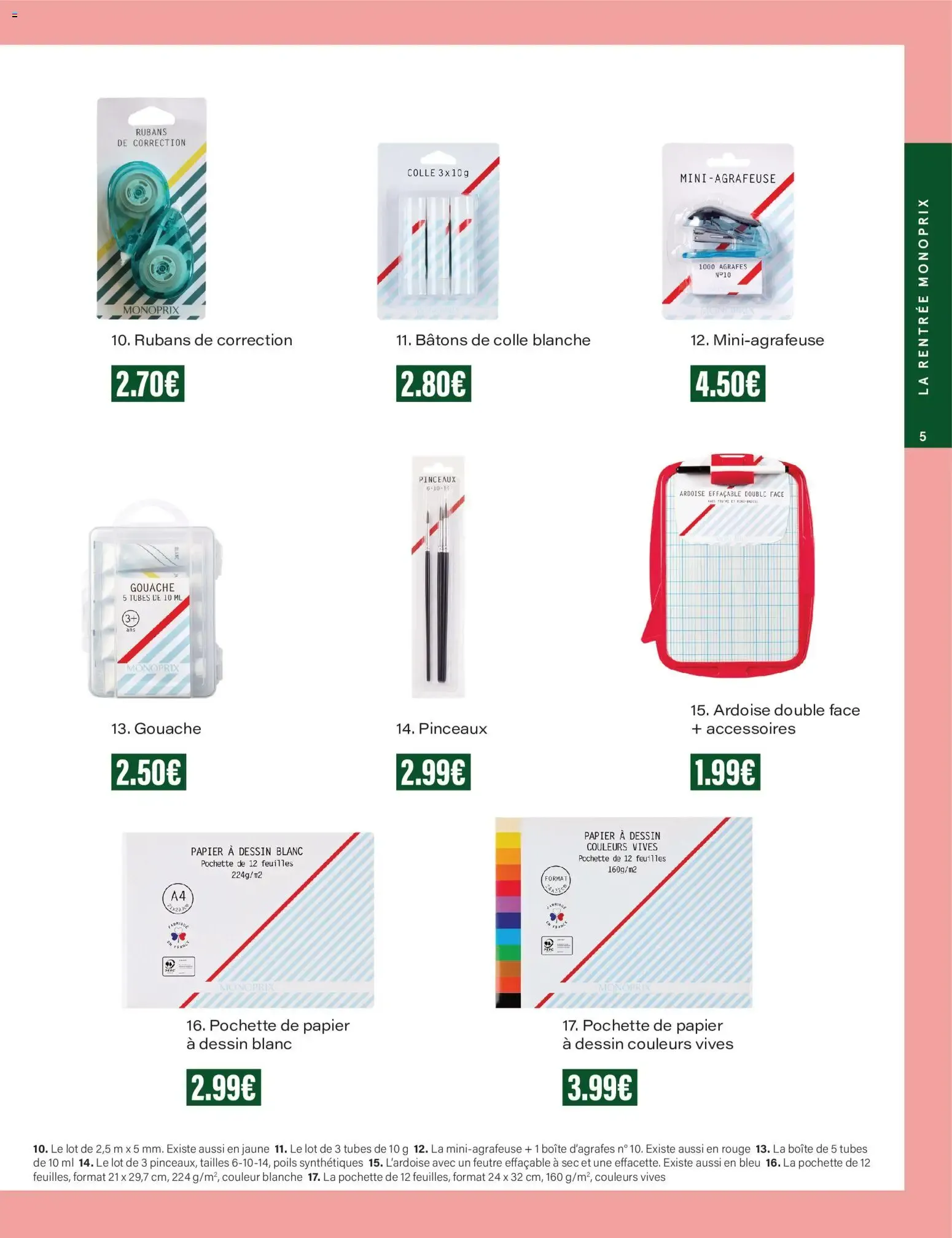 Monoprix - Ofertas en material escolar du 4 août au 6 septembre 2026 - Catalogue page 5