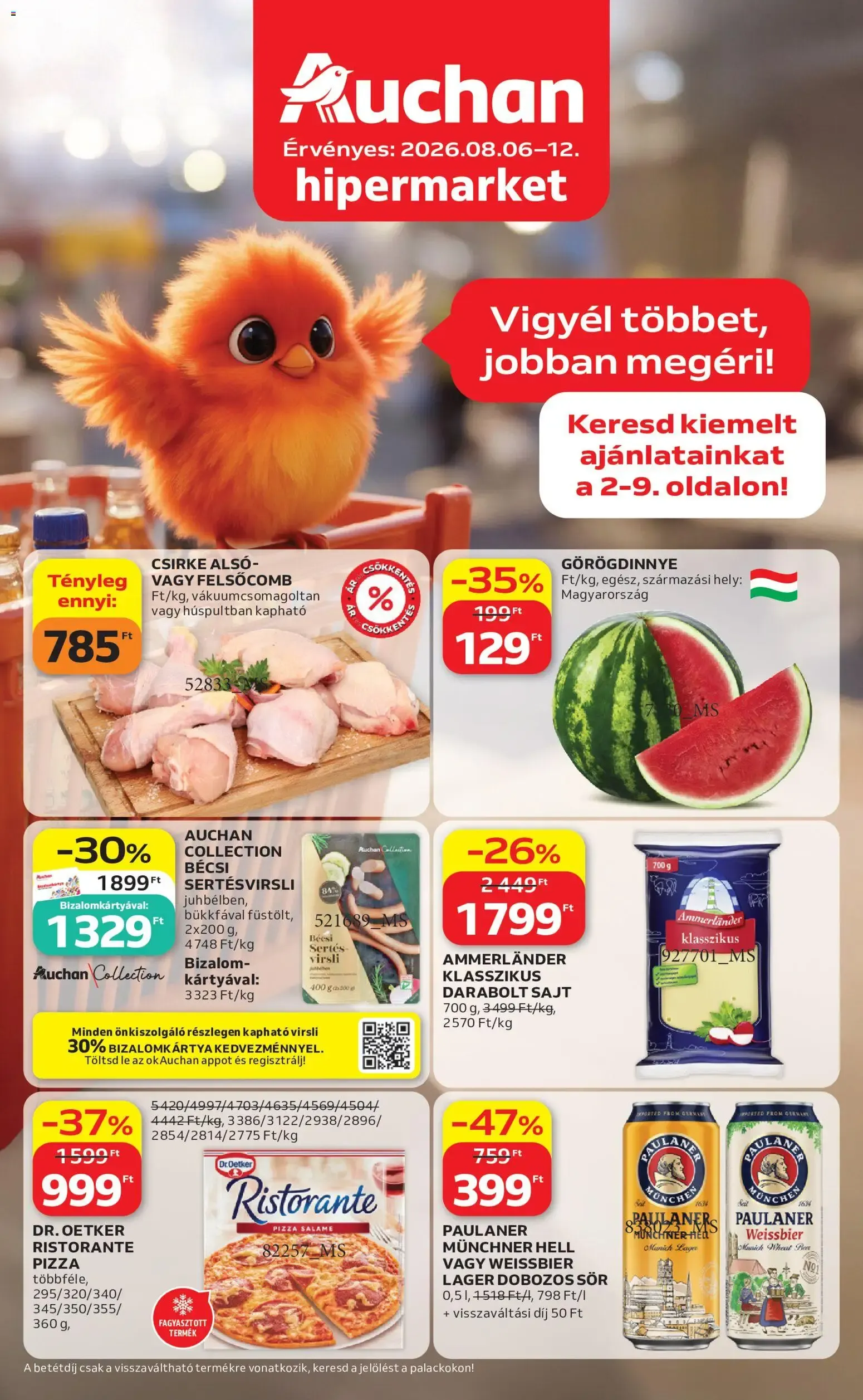Katalógus Auchan akciós újság - 2026.08.06. -tól/töl > akció, lapozható szórólap 🛍️ augusztus 6.-tól augusztus 12.-ig 2026. - Oldal 1