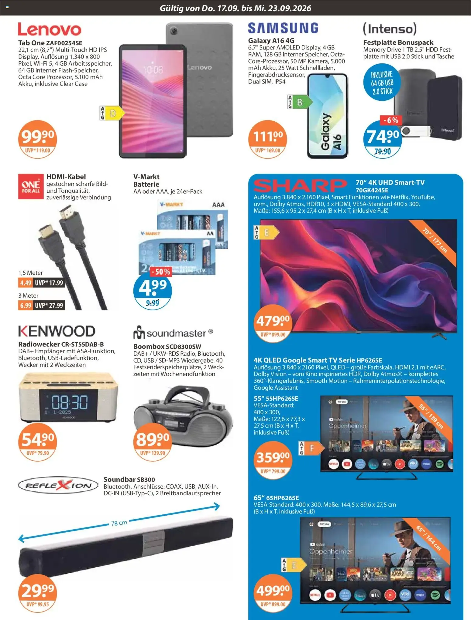 V-Markt Angebote vom 17.09.2026 – Angebote online von 17. September bis 23. September 2026 - Prospekt seite 19