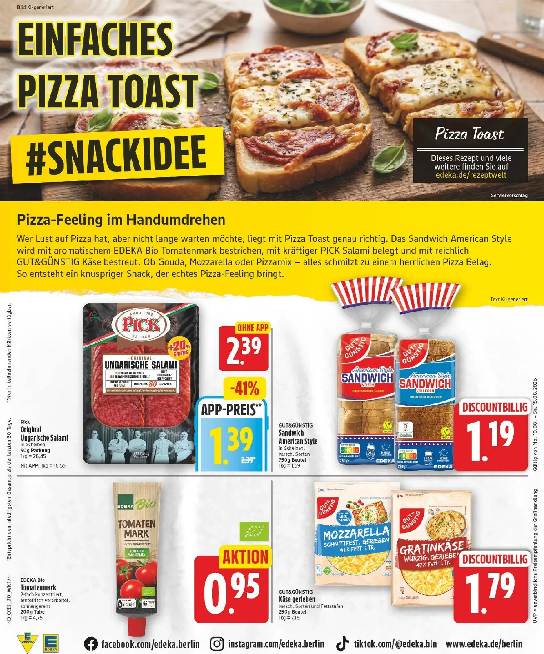 Edeka Prospekt nächste Woche – von Montag 10.08.2026 bis Samstag 15.08.2026 von 10. August bis 15. August 2026 - Prospekt seite 20