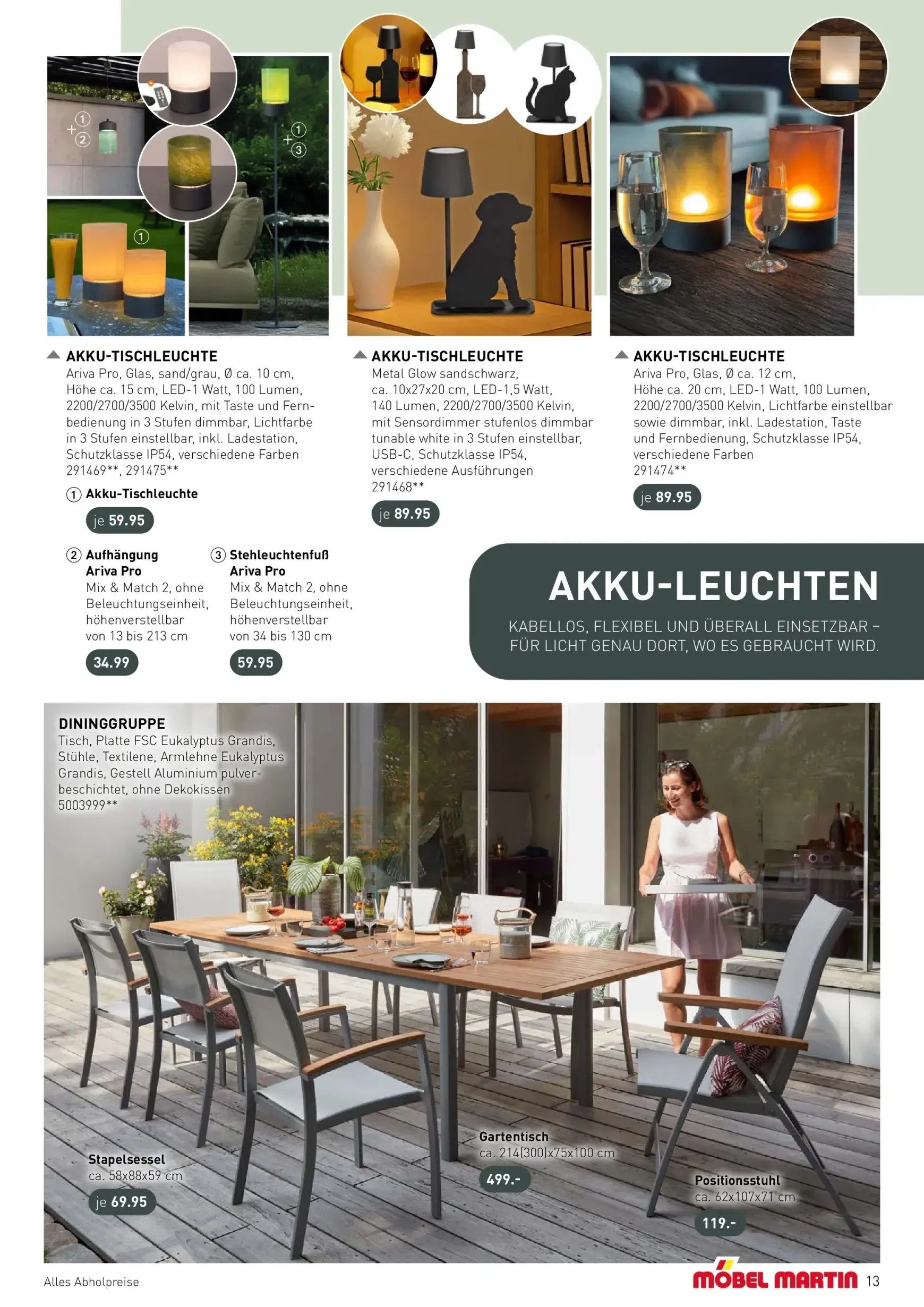 Möbel Martin - Moderne Outdoor-Möbel Prospekt – von Sonntag 01.03.2026 bis Montag 31.08.2026 von 2. März bis 31. August 2026 - Prospekt seite 13