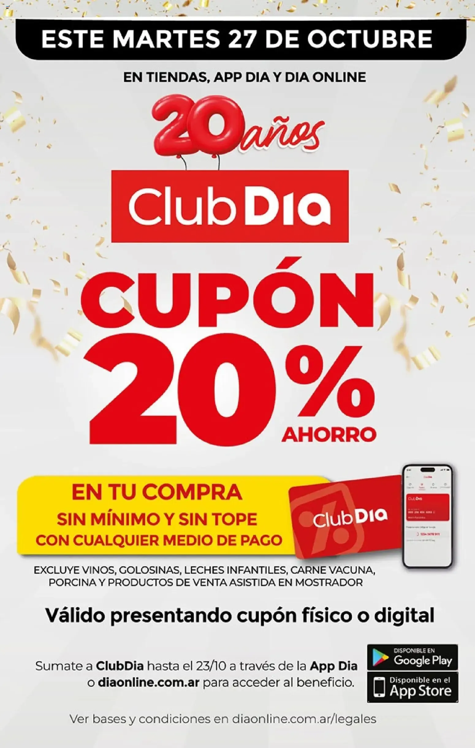 Ofertas de Club Dia 20 años - Tu precio con Club Dia 21 de octubre al 26 de octubre 2026 - Página 9 del catálogo