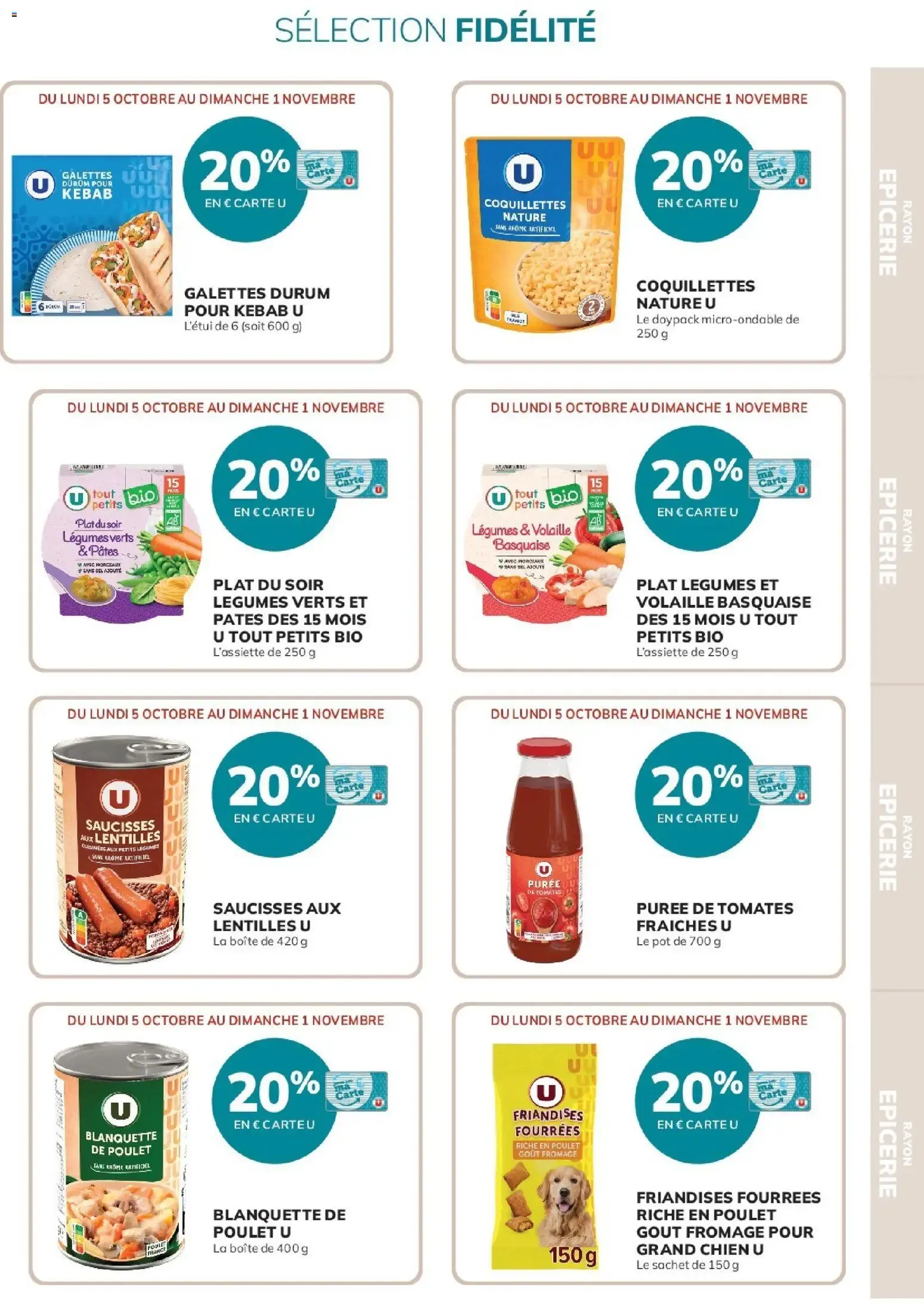 20% reversés sur votre Carte U du 5 octobre au 1 novembre 2026 - Catalogue page 11