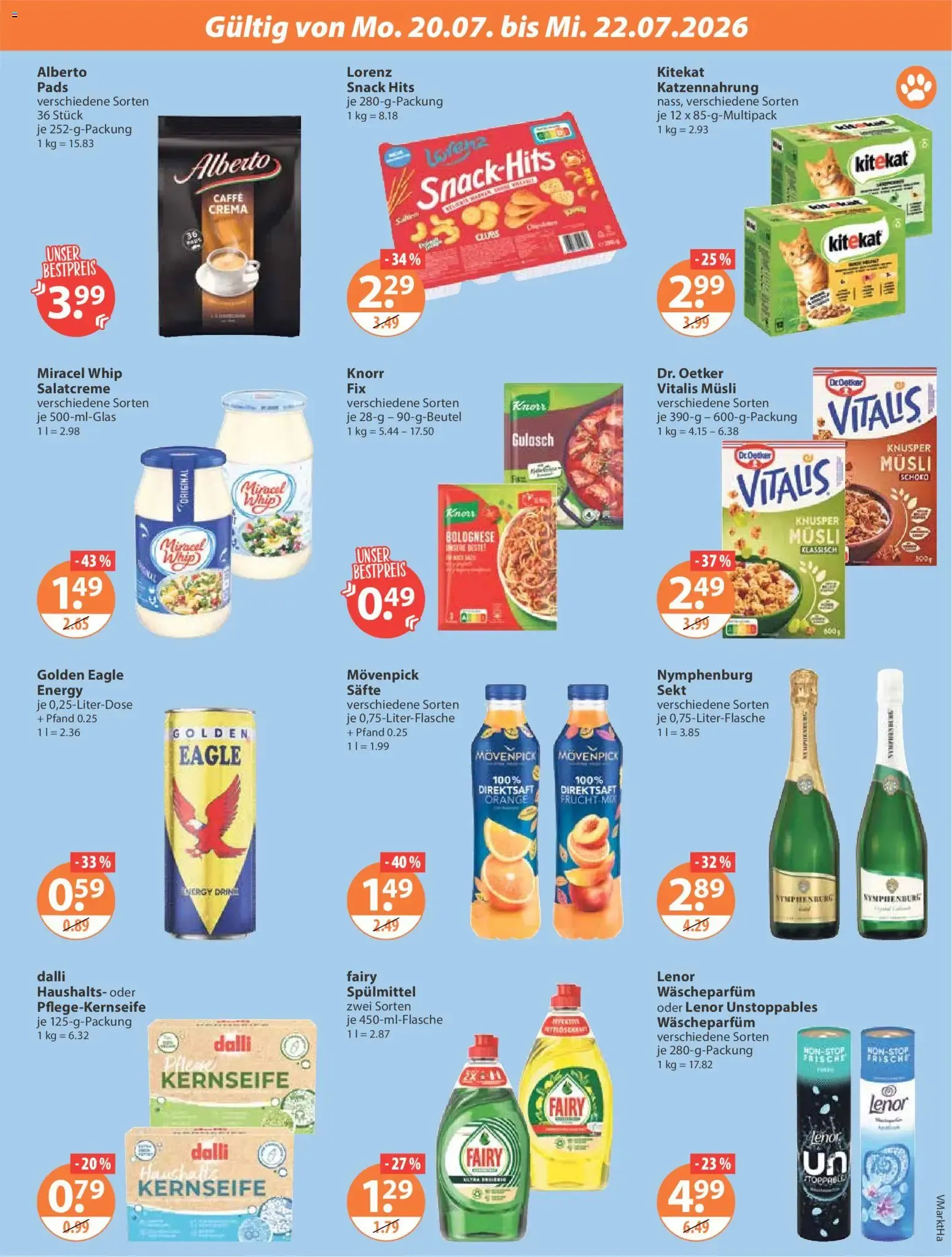 Angebote V-Markt Angebote (ab 16.07.2026) von 16. Juli bis 22. Juli 2026 - Prospekt seite 21