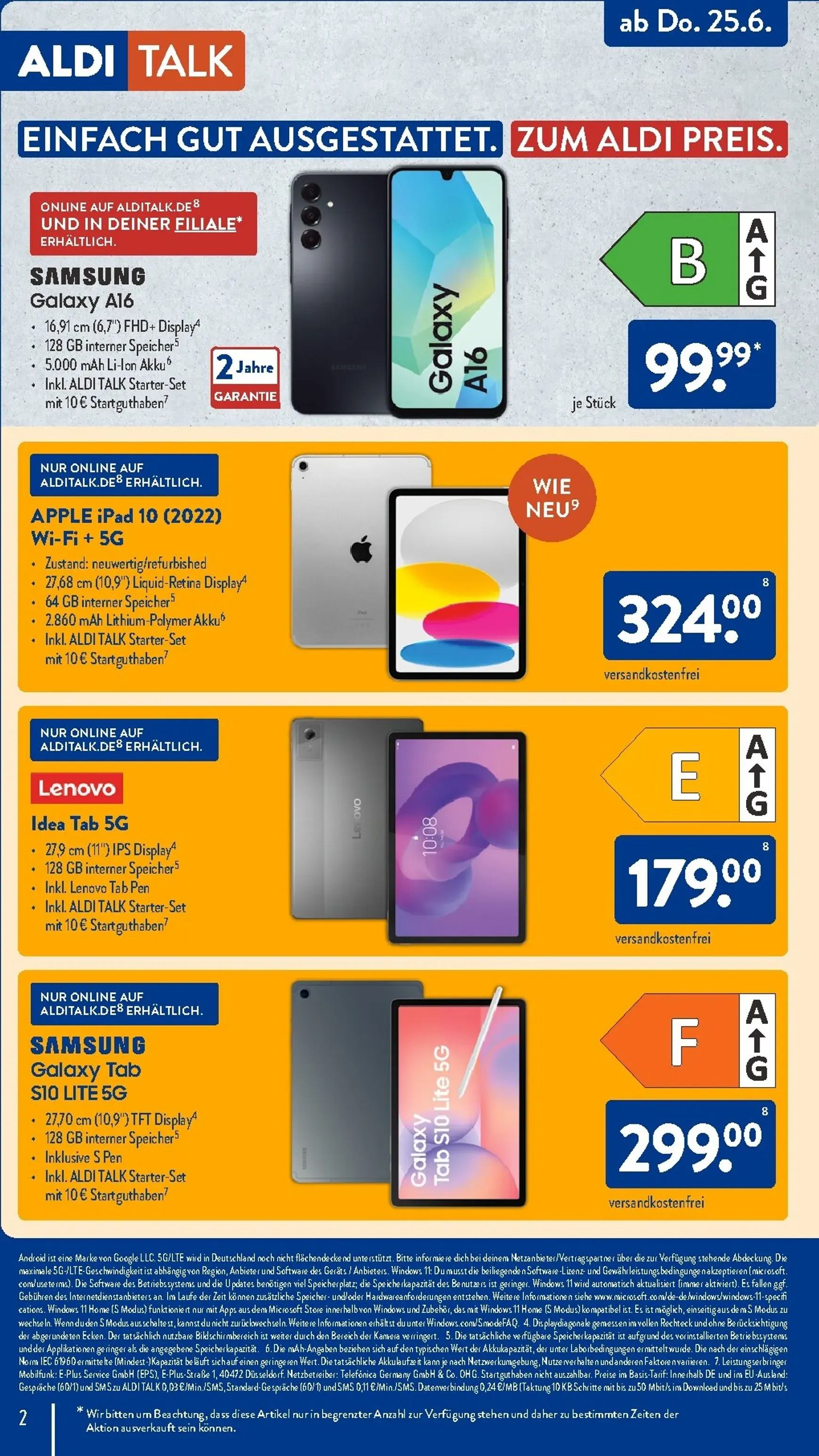 ALDI TALK - Jahres-Pakete von 1. Juni bis 5. Juli 2026 - Prospekt seite 2