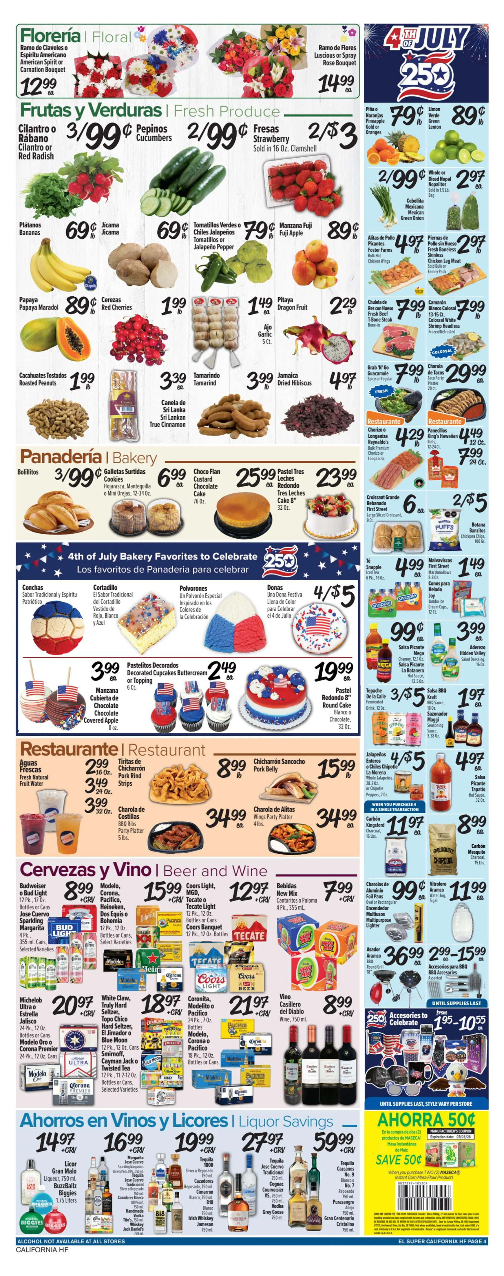 Weekly ad Current El Super - California HF leaflet valid from Wednesday 07/01/2026 to Tuesday 07/07/2026 from July 1 to July 7 2026 - Page 4