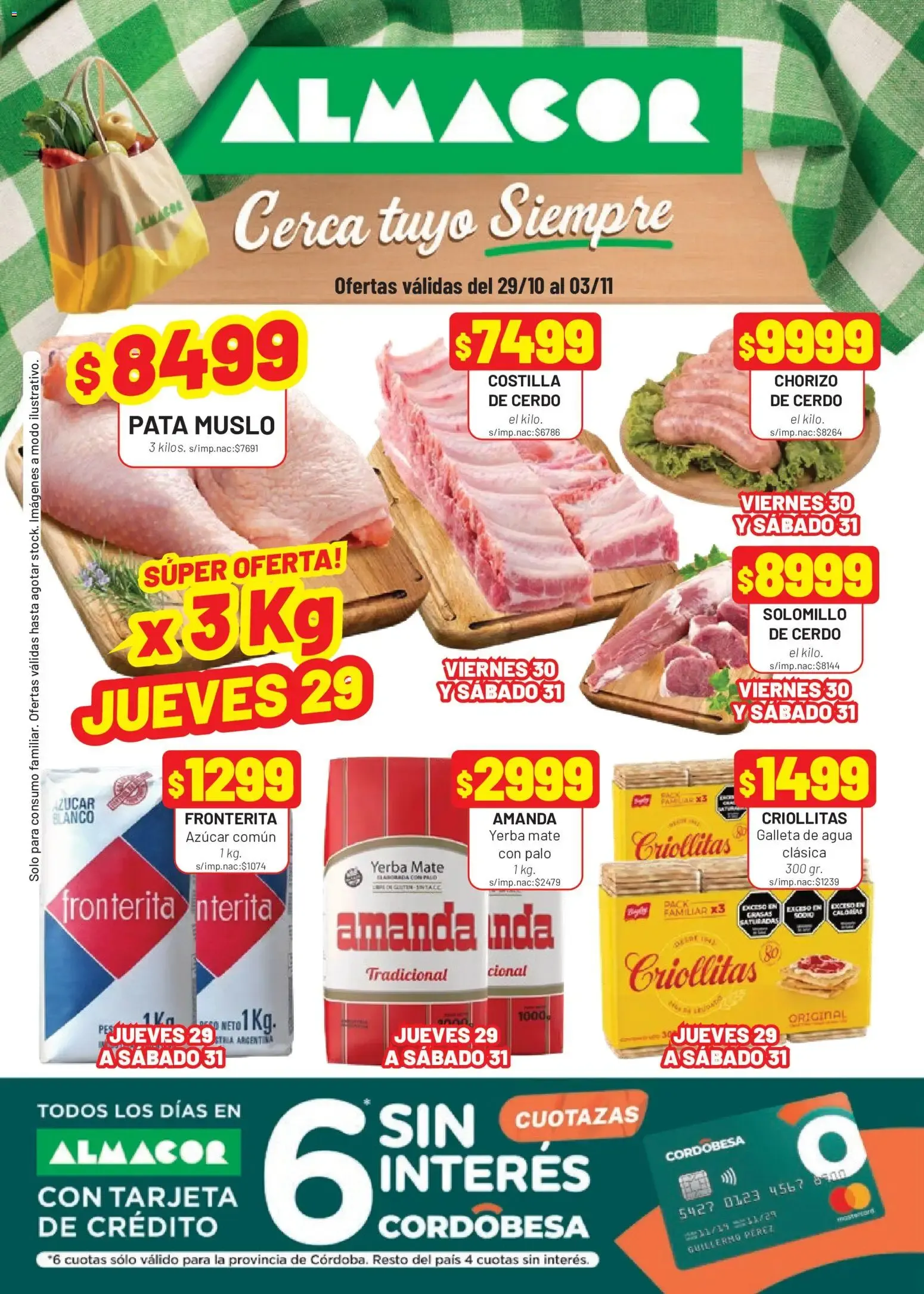 Ofertas de Almacor Cerca tuyo Siempre 29 de octubre al 3 de noviembre 2026 - Página 1 del catálogo