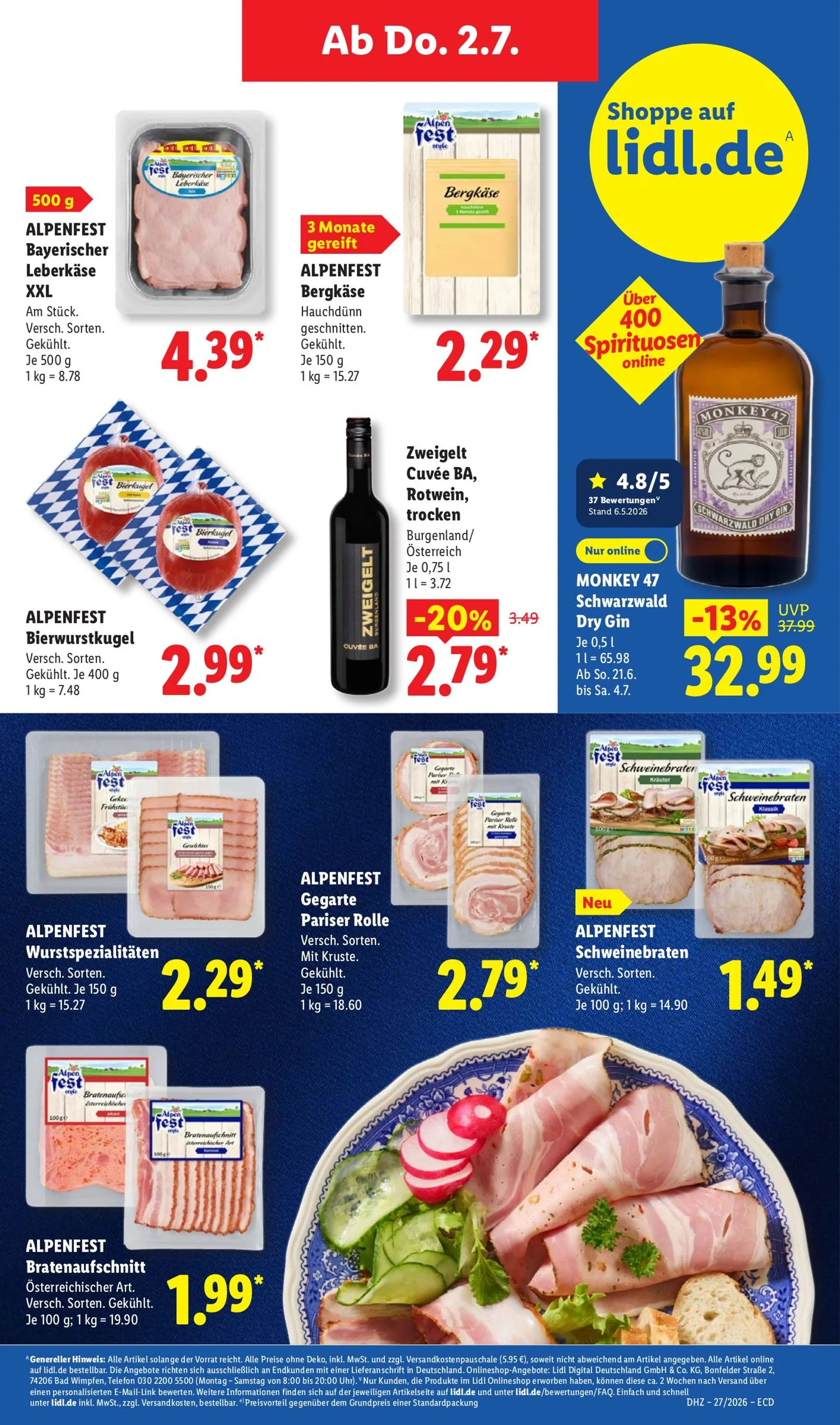 Lidl Prospekt – von Montag 29.06.2026 bis Samstag 04.07.2026 von 29. Juni bis 4. Juli 2026 - Prospekt seite 60