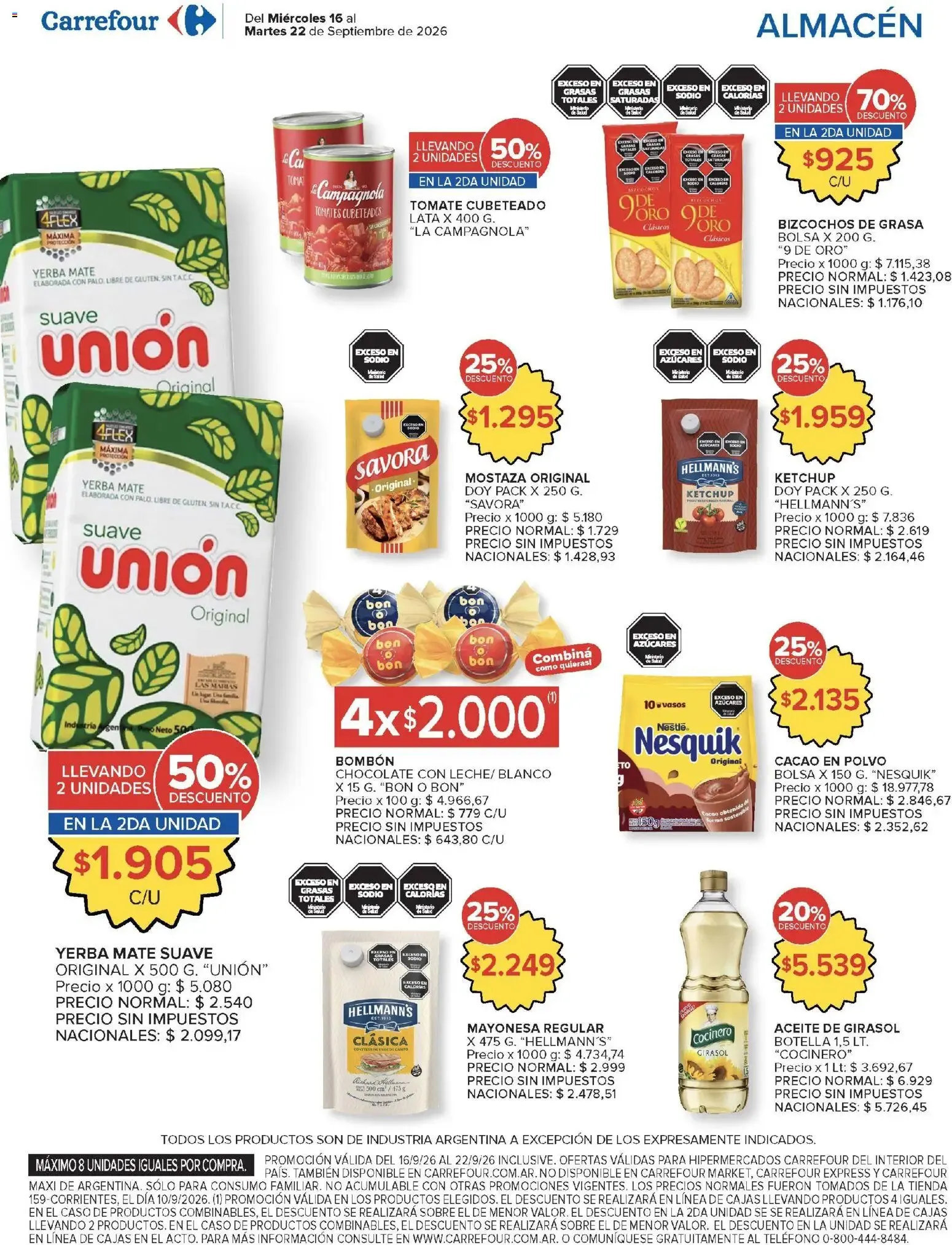 Ofertas de Carrefour Ofertas || del 16/09/2026 - 22/09/2026 || Promociones 16 de septiembre al 22 de septiembre 2026 - Página 5 del catálogo