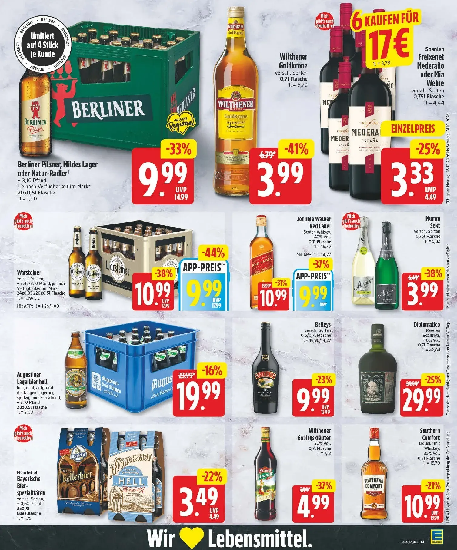 Edeka Prospekt nächste Woche – von Montag 26.10.2026 bis Samstag 31.10.2026 von 26. Oktober bis 31. Oktober 2026 - Prospekt seite 17