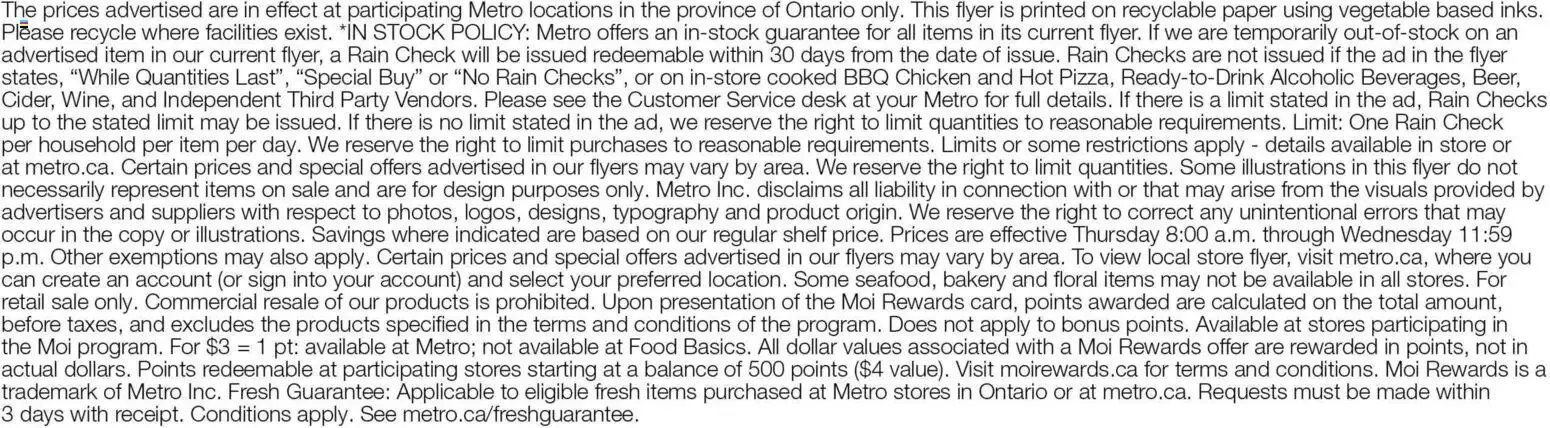Metro weekly flyer / circulaire from Aug 6, 2026 > weekly specials & deals from August 6 to August 12 2026 - flyer page 15
